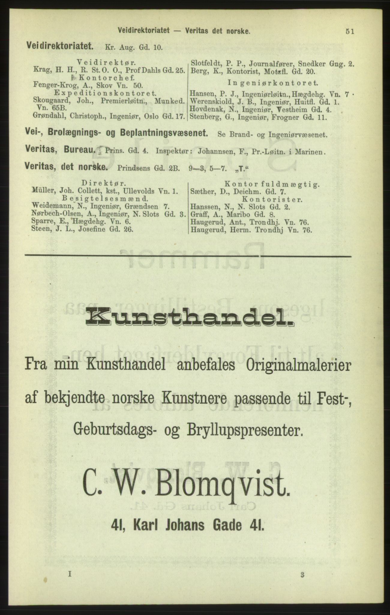 Kristiania/Oslo adressebok, PUBL/-, 1886, p. 51