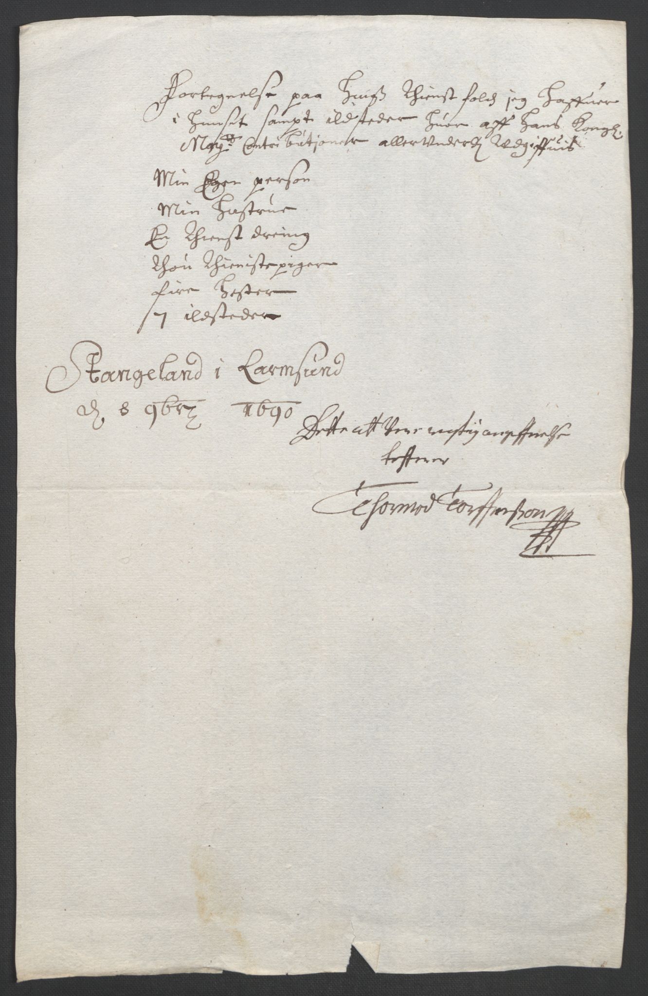 Rentekammeret inntil 1814, Reviderte regnskaper, Fogderegnskap, AV/RA-EA-4092/R47/L2856: Fogderegnskap Ryfylke, 1689-1693, p. 199