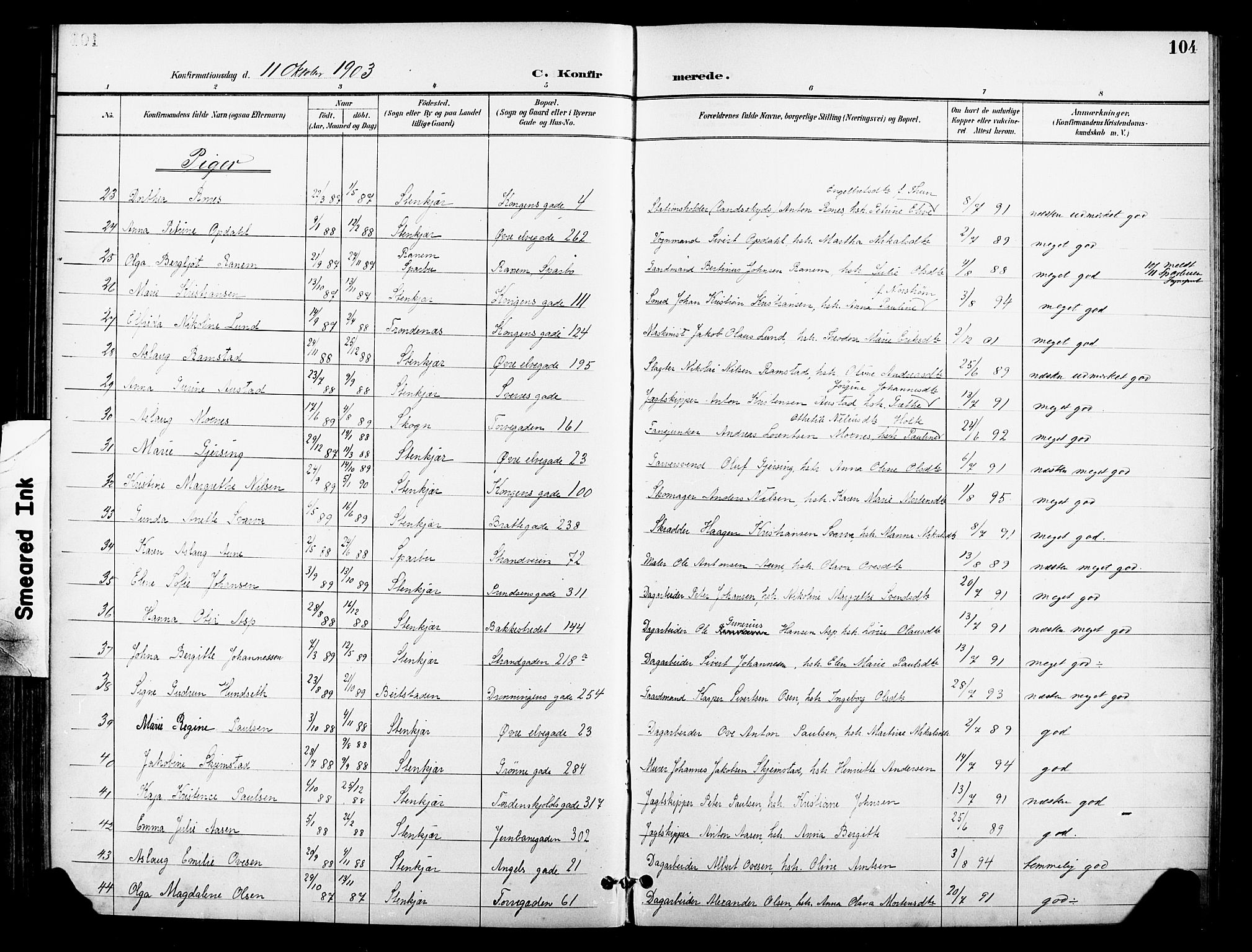 Ministerialprotokoller, klokkerbøker og fødselsregistre - Nord-Trøndelag, SAT/A-1458/739/L0372: Parish register (official) no. 739A04, 1895-1903, p. 104