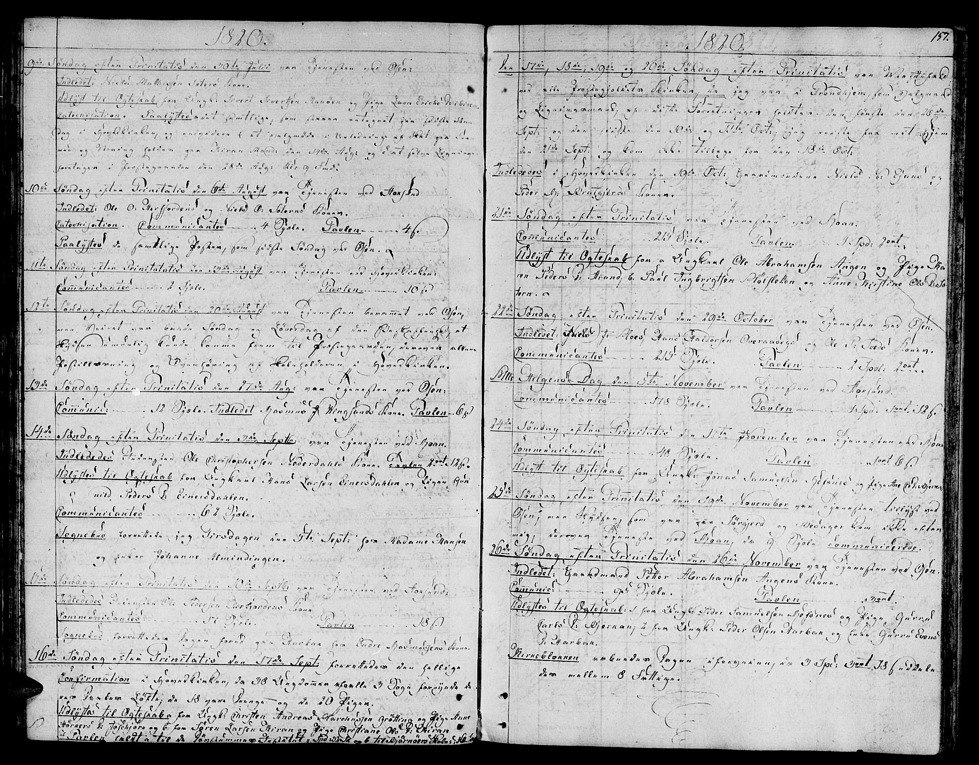 Ministerialprotokoller, klokkerbøker og fødselsregistre - Sør-Trøndelag, SAT/A-1456/657/L0701: Parish register (official) no. 657A02, 1802-1831, p. 157