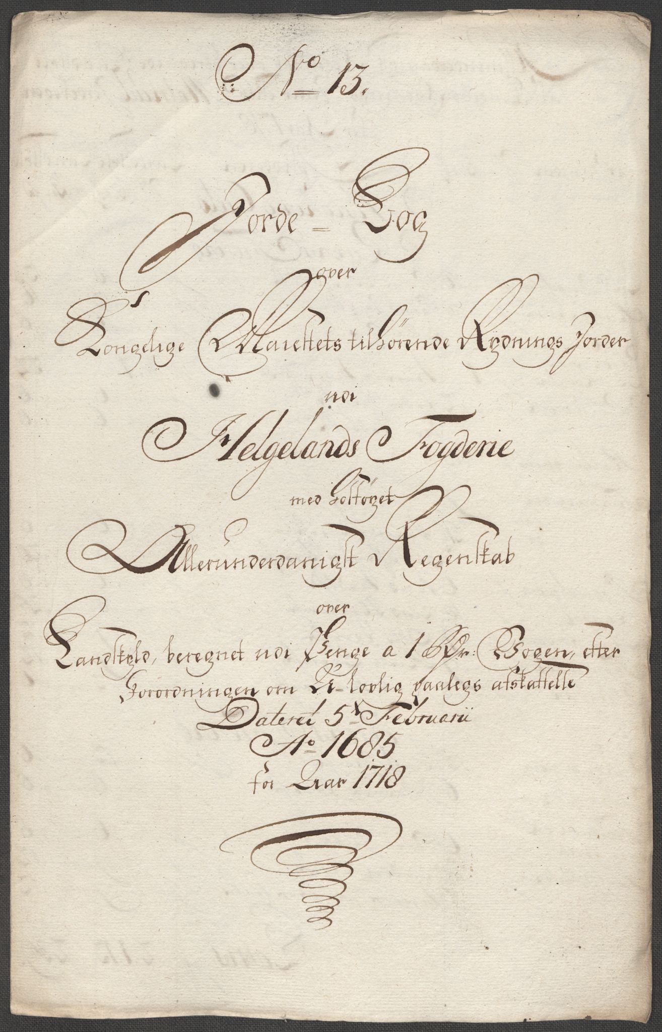 Rentekammeret inntil 1814, Reviderte regnskaper, Fogderegnskap, RA/EA-4092/R65/L4516: Fogderegnskap Helgeland, 1718, p. 182