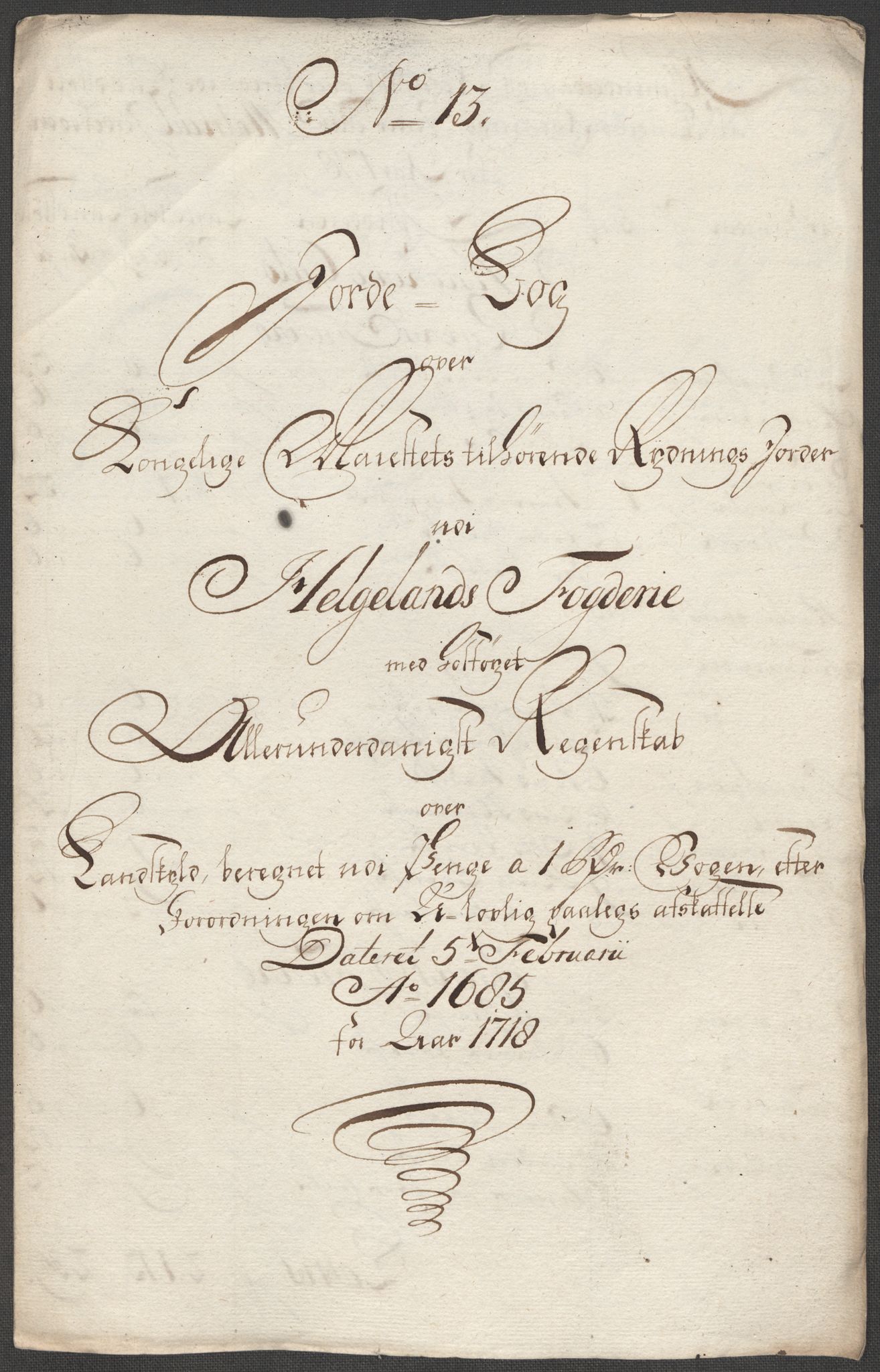 Rentekammeret inntil 1814, Reviderte regnskaper, Fogderegnskap, AV/RA-EA-4092/R65/L4516: Fogderegnskap Helgeland, 1718, p. 182