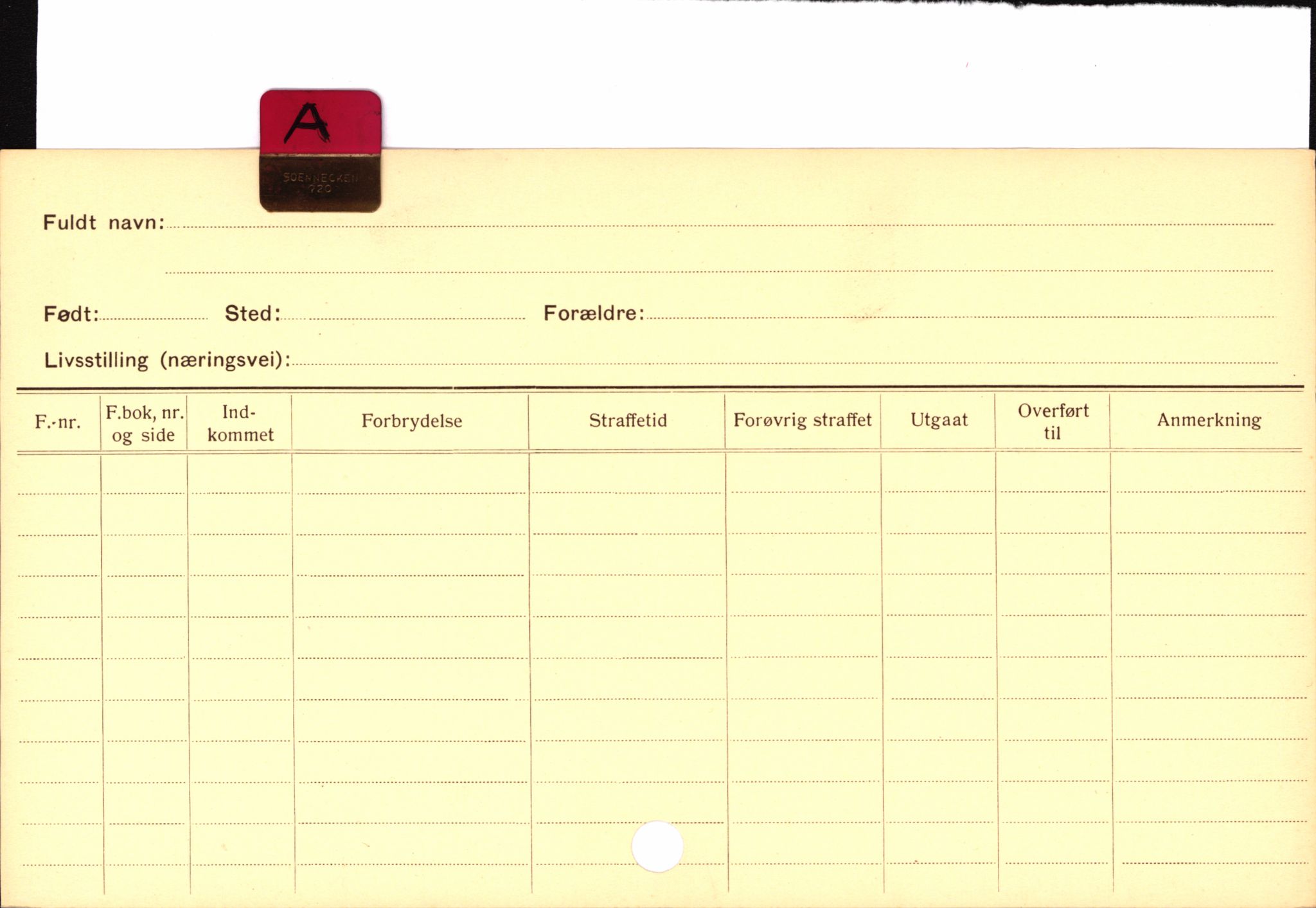 Botsfengslet, AV/RA-S-1539/D/Db/Dbc/L0001: A - Andersen, 1851-1970, p. 1