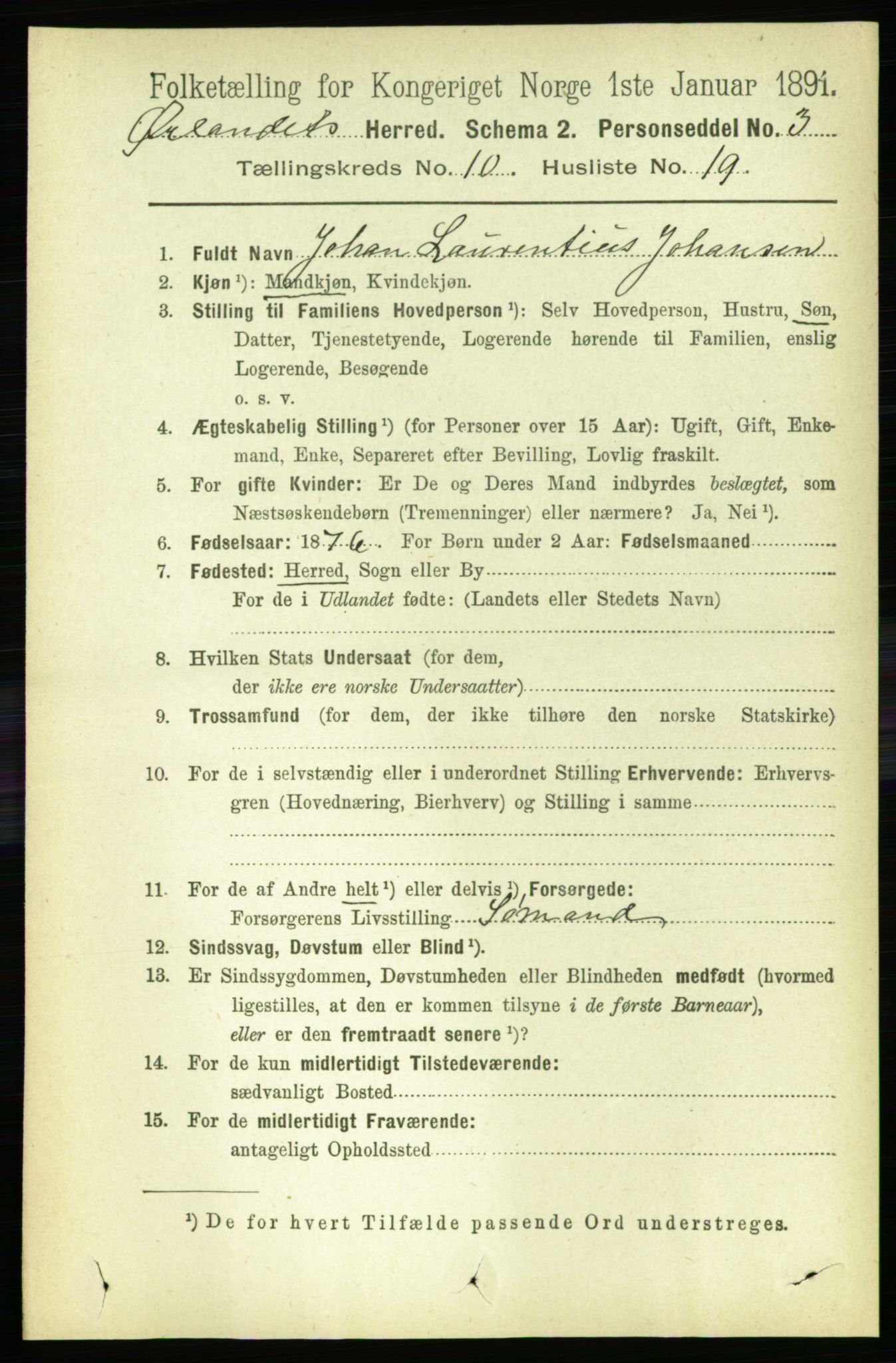 RA, 1891 census for 1621 Ørland, 1891, p. 4316