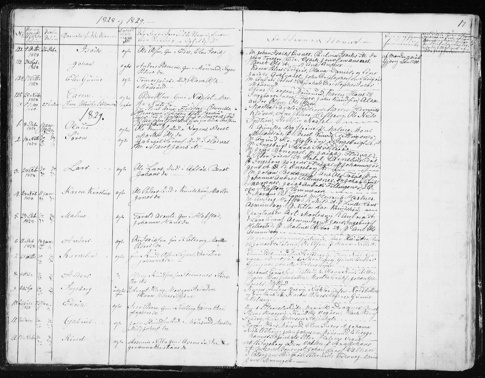 Ministerialprotokoller, klokkerbøker og fødselsregistre - Sør-Trøndelag, SAT/A-1456/634/L0528: Parish register (official) no. 634A04, 1827-1842, p. 17