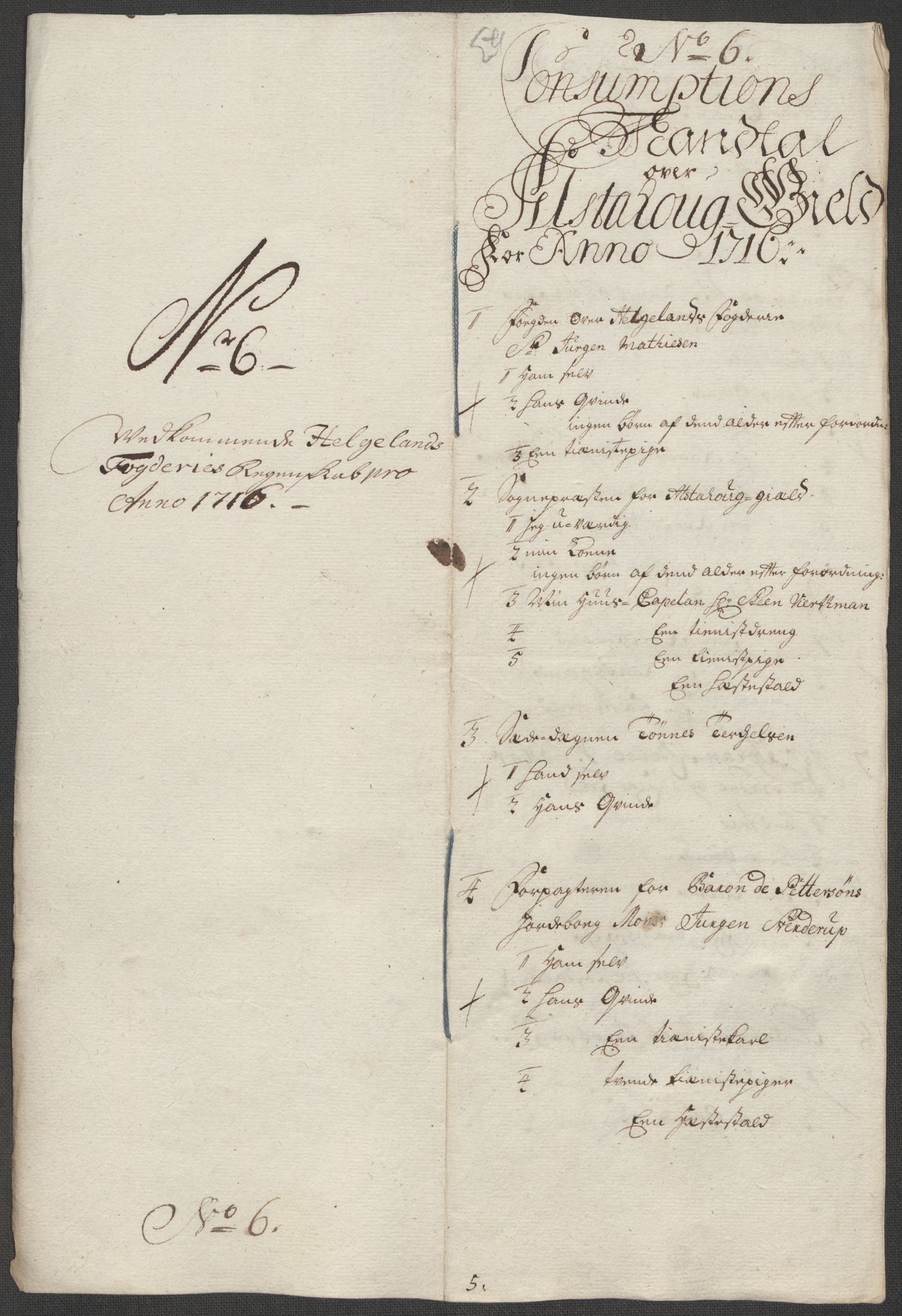 Rentekammeret inntil 1814, Reviderte regnskaper, Fogderegnskap, AV/RA-EA-4092/R65/L4514: Fogderegnskap Helgeland, 1716, p. 131