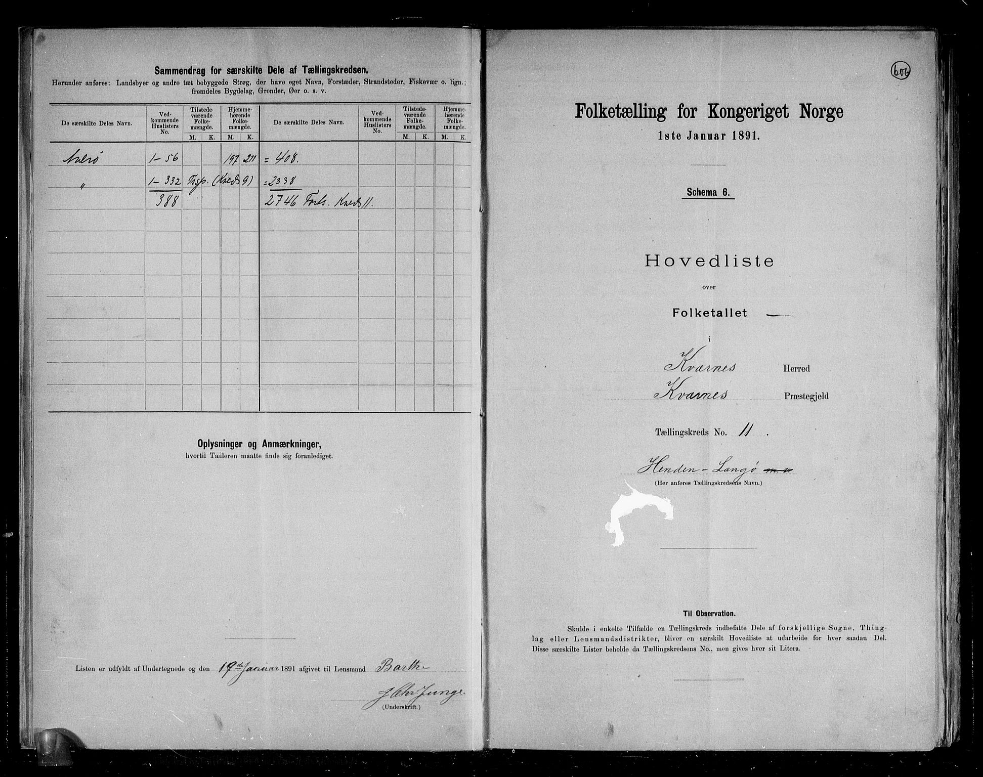 RA, 1891 census for 1553 Kvernes, 1891, p. 24