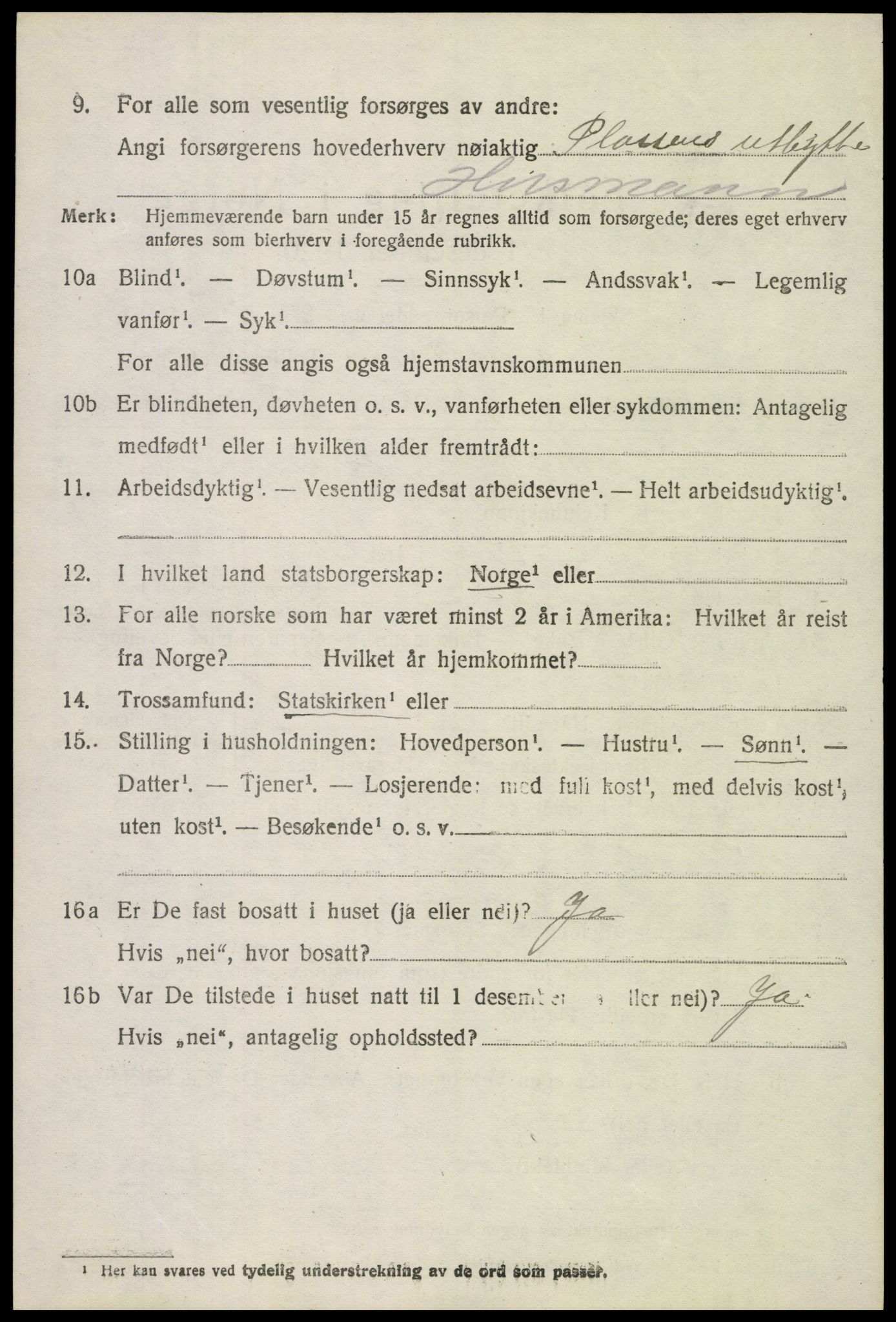 SAH, 1920 census for Vardal, 1920, p. 2648