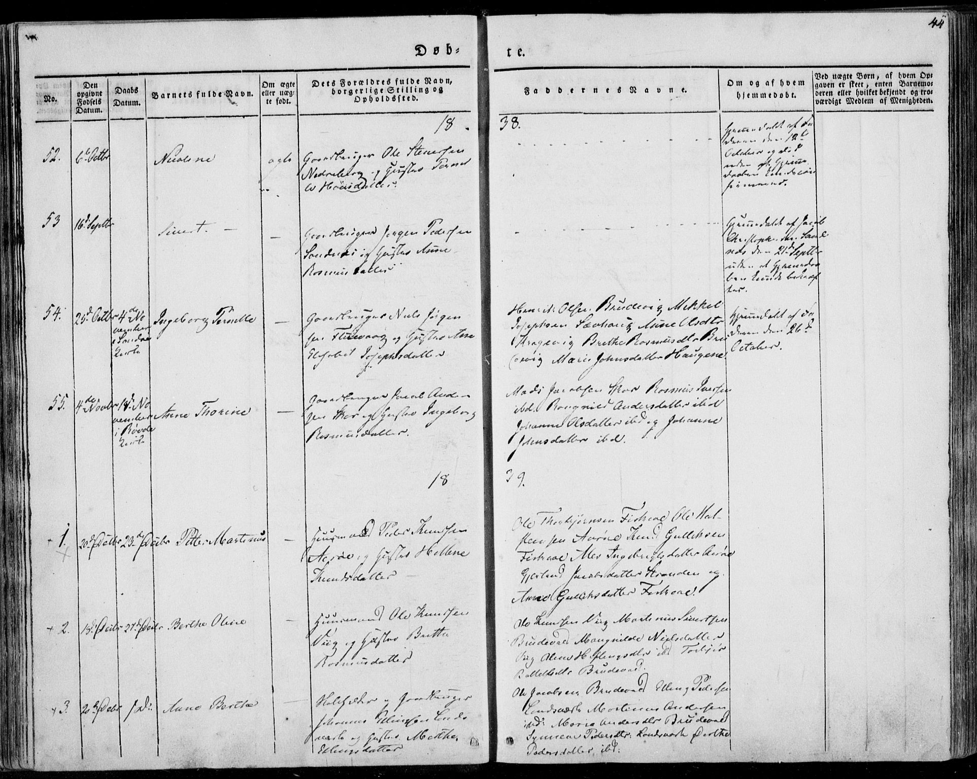 Ministerialprotokoller, klokkerbøker og fødselsregistre - Møre og Romsdal, AV/SAT-A-1454/501/L0005: Parish register (official) no. 501A05, 1831-1844, p. 44