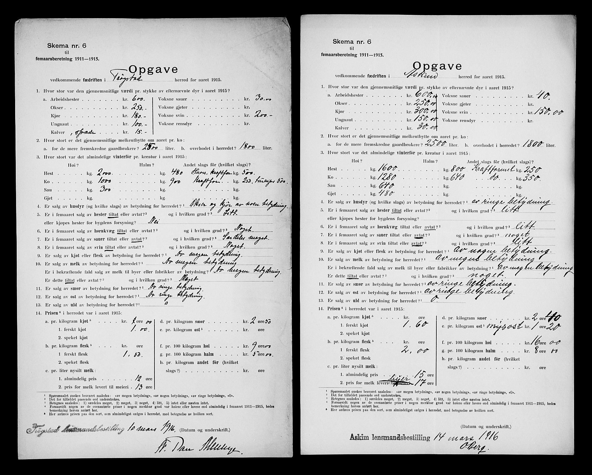 Statistisk sentralbyrå, Næringsøkonomiske emner, Generelt - Amtmennenes femårsberetninger, AV/RA-S-2233/F/Fa/L0118: --, 1911-1915, p. 239