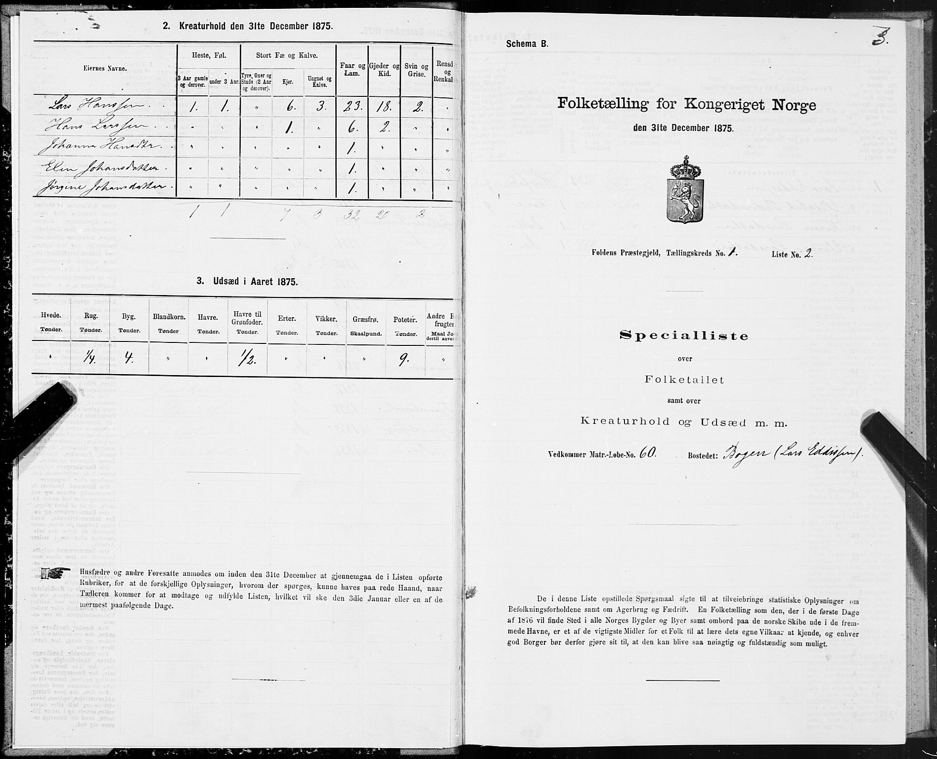 SAT, 1875 census for 1845P Folda, 1875, p. 1003