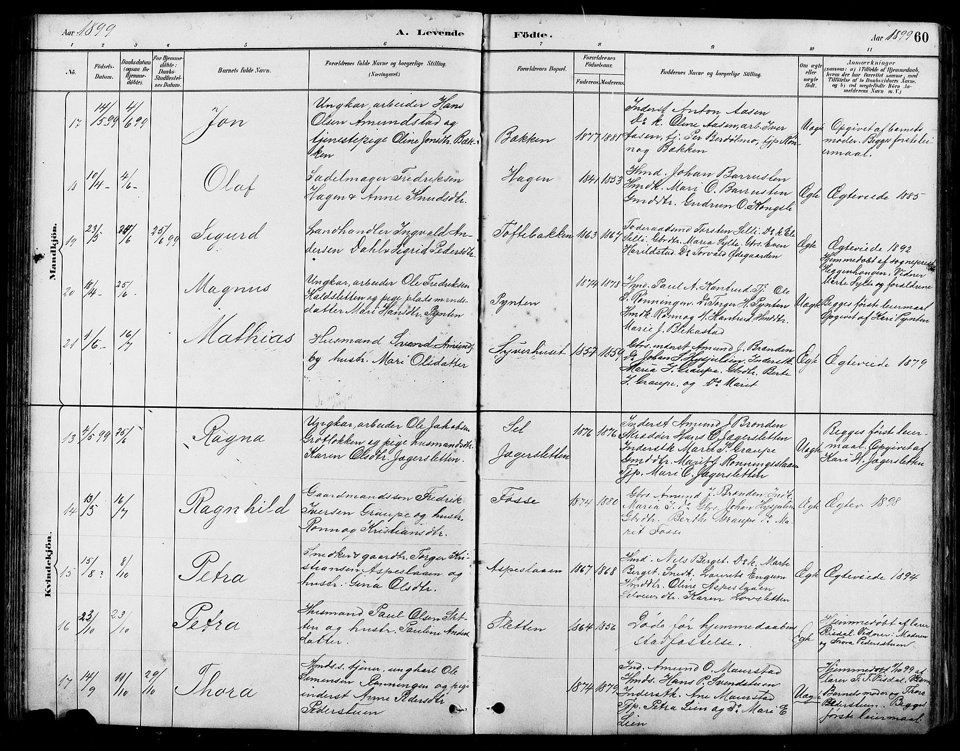 Nord-Fron prestekontor, SAH/PREST-080/H/Ha/Hab/L0005: Parish register (copy) no. 5, 1884-1914, p. 60