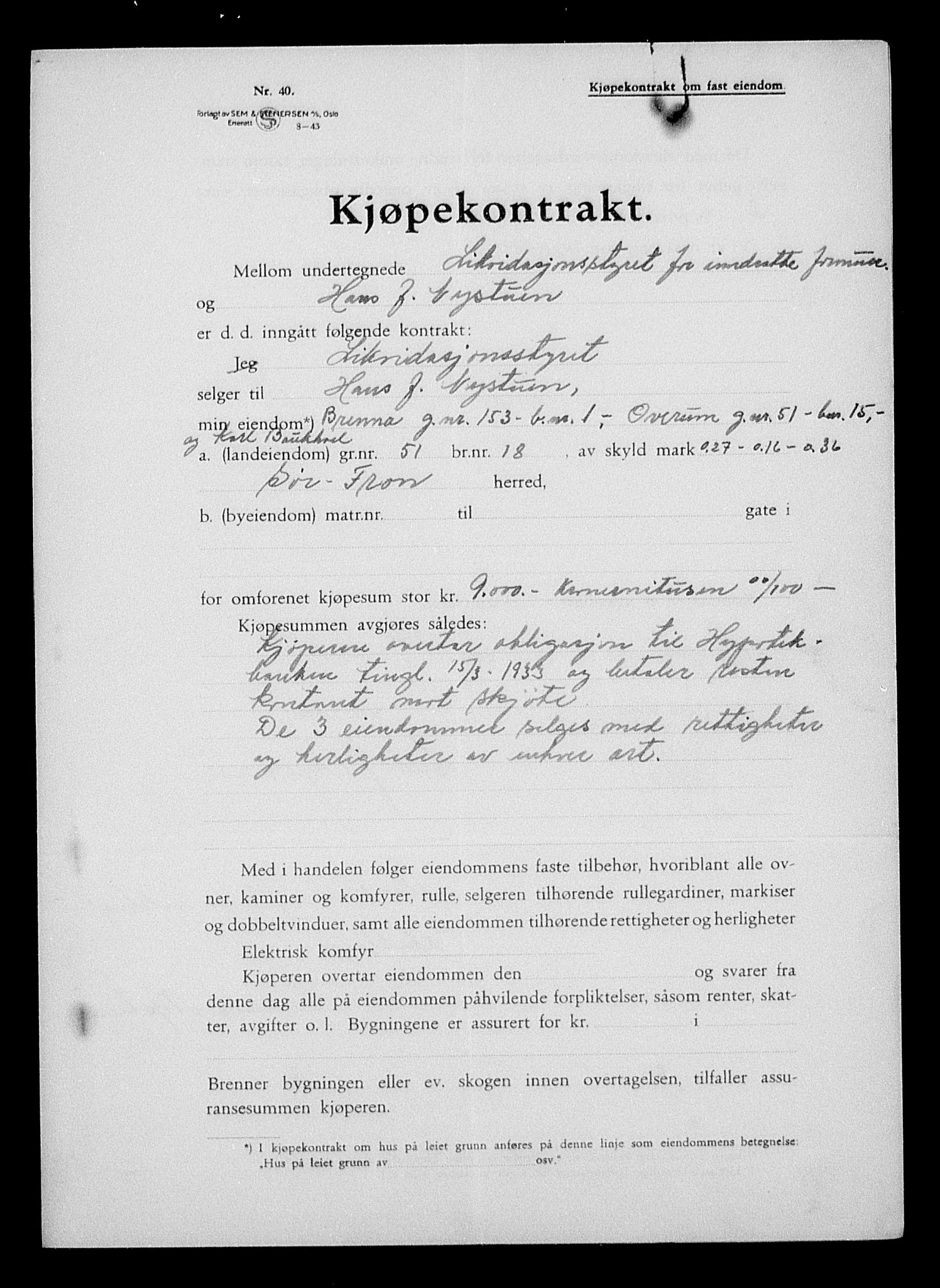 Justisdepartementet, Tilbakeføringskontoret for inndratte formuer, AV/RA-S-1564/H/Hc/Hcc/L0949: --, 1945-1947, p. 662