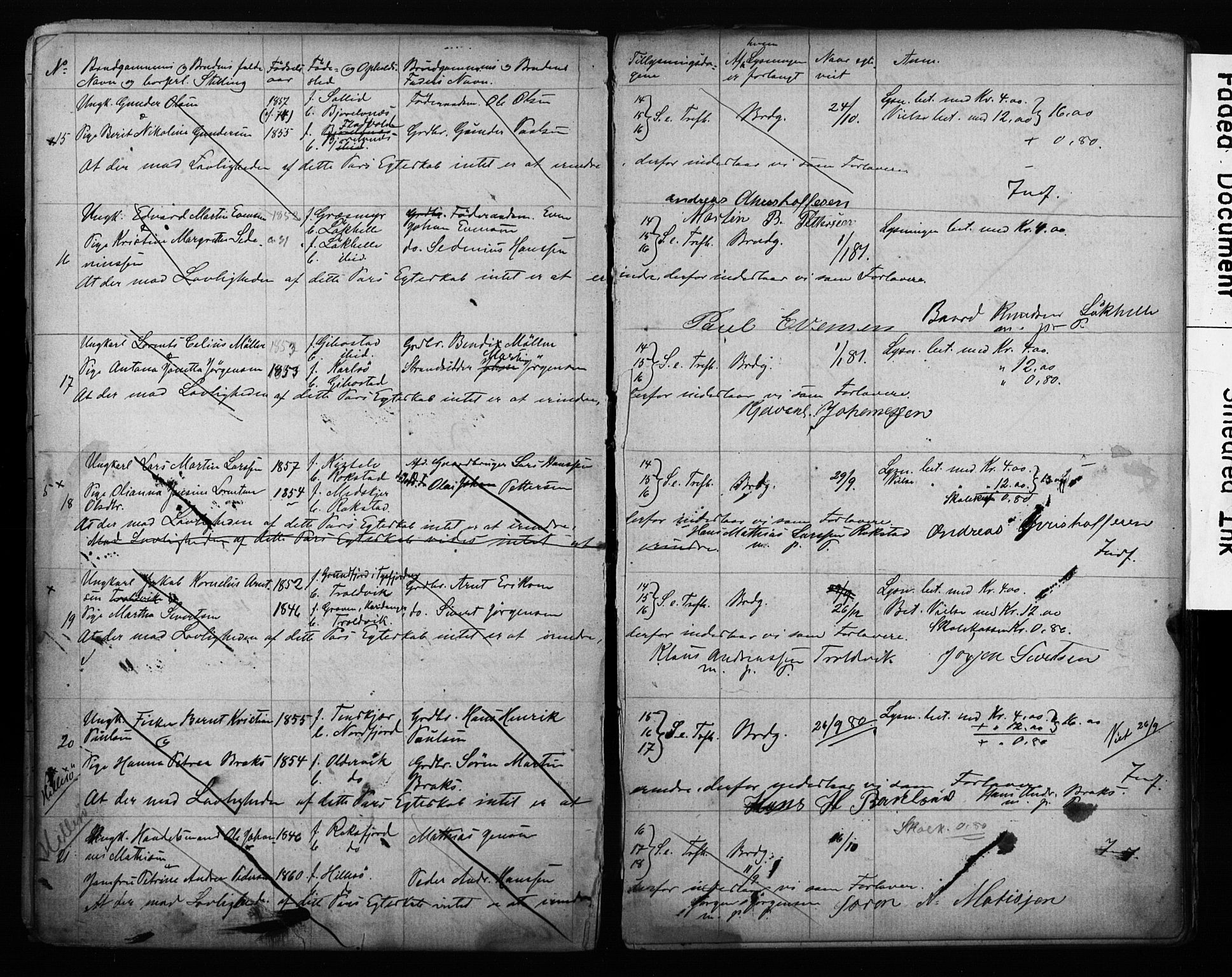 Lenvik sokneprestembete, AV/SATØ-S-1310/I/Ie/L0095: Banns register no. 95, 1868-1890