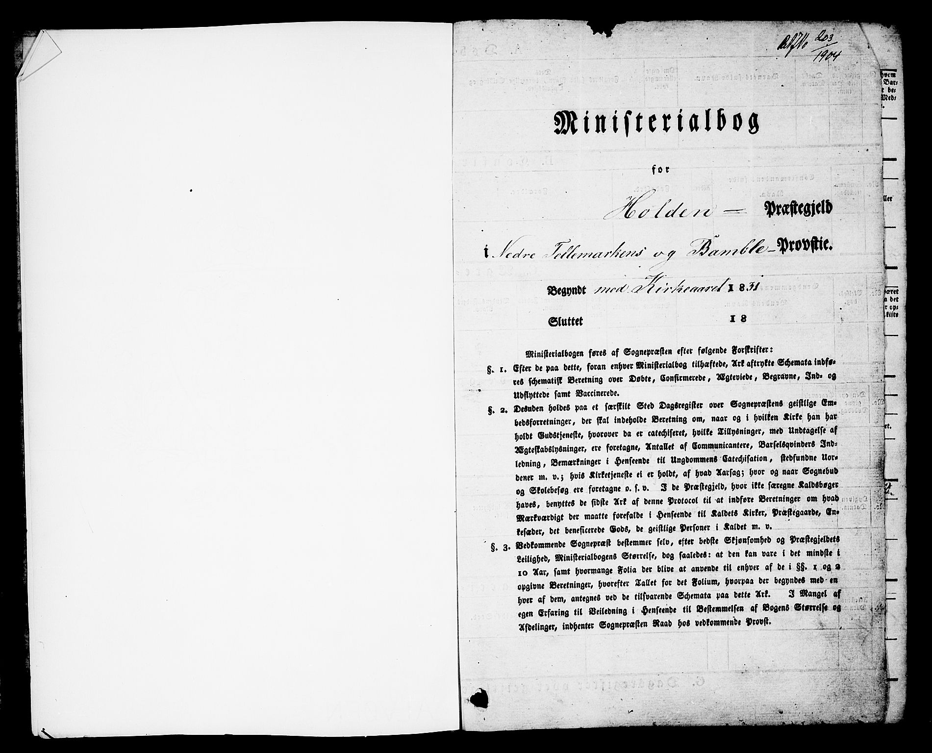 Holla kirkebøker, SAKO/A-272/G/Ga/L0002: Parish register (copy) no. I 2, 1830-1848