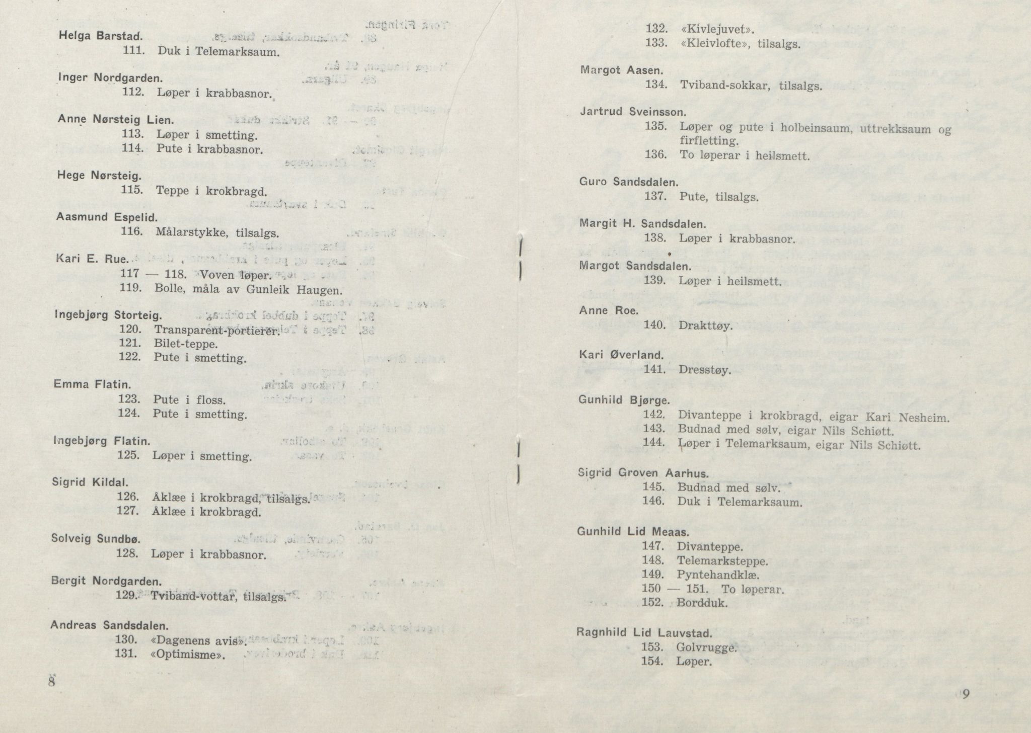 Rikard Berge, TEMU/TGM-A-1003/F/L0018/0056: 600-656 / 655 Brev, kataloger og andre papir til Rikard Berge. Konvolutten merka: Postpapir8, 1910-1950