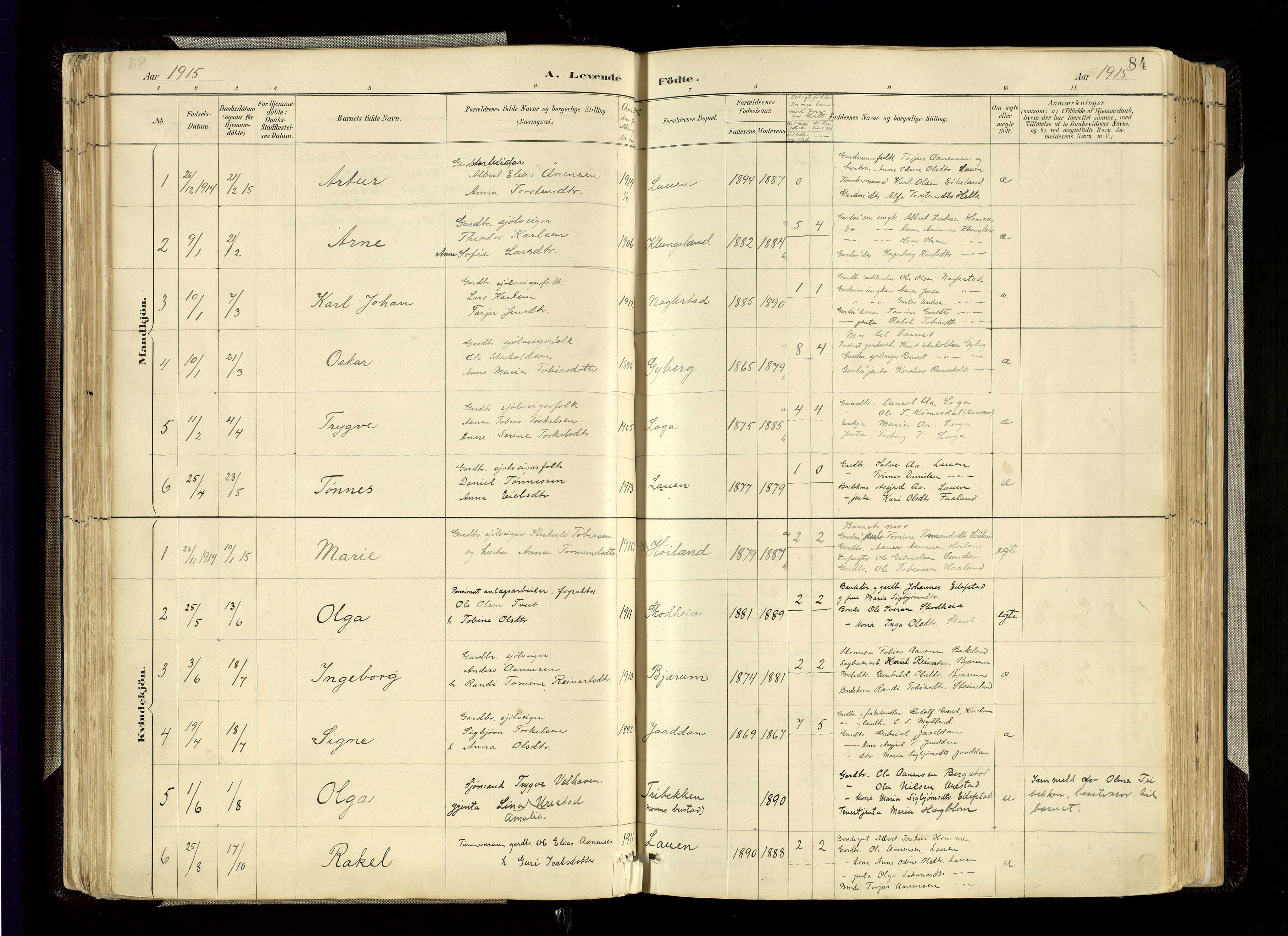 Hægebostad sokneprestkontor, AV/SAK-1111-0024/F/Fa/Faa/L0006: Parish register (official) no. A 6, 1887-1929, p. 84