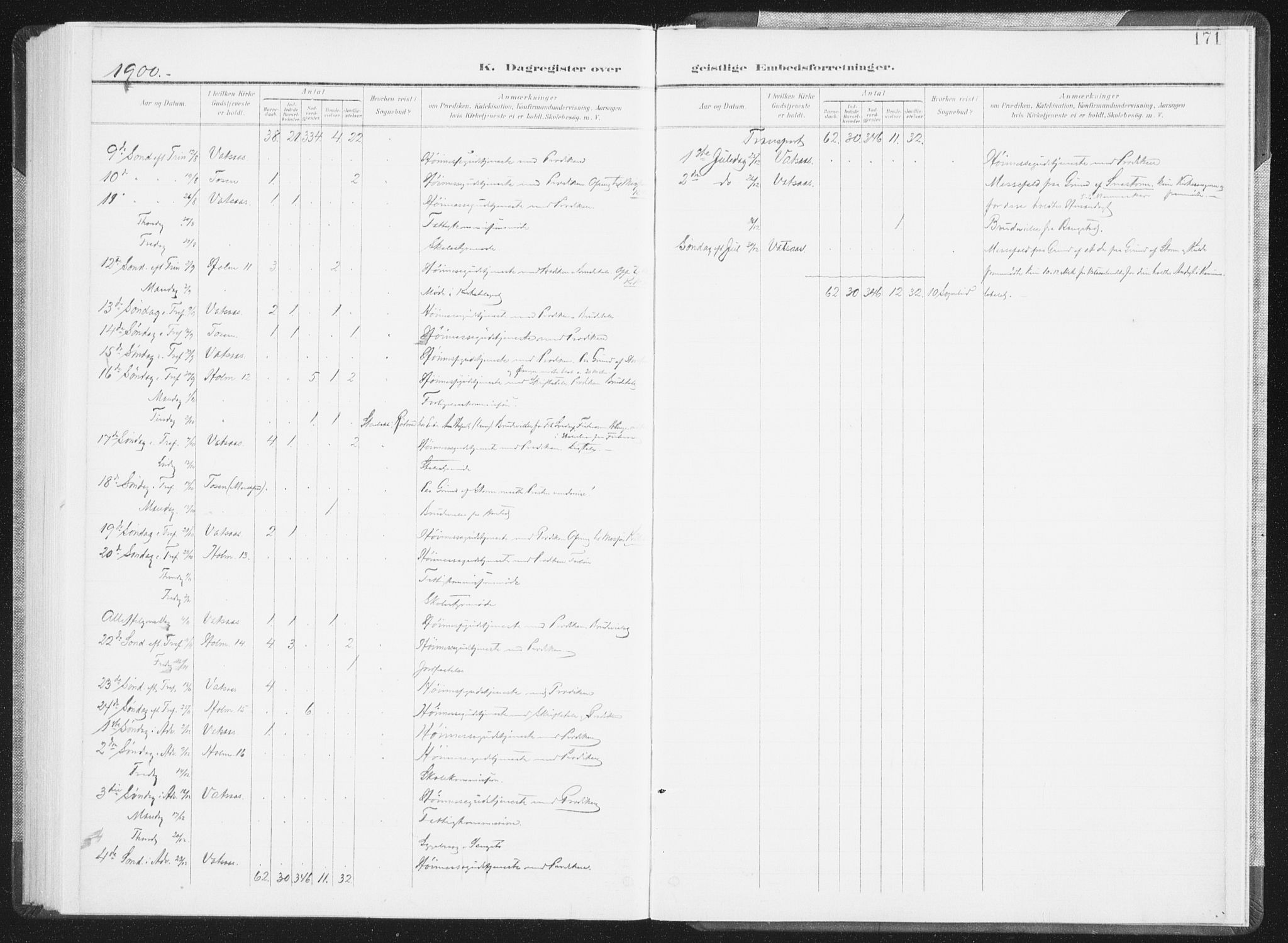 Ministerialprotokoller, klokkerbøker og fødselsregistre - Nordland, AV/SAT-A-1459/810/L0153: Parish register (official) no. 810A12, 1899-1914, p. 171