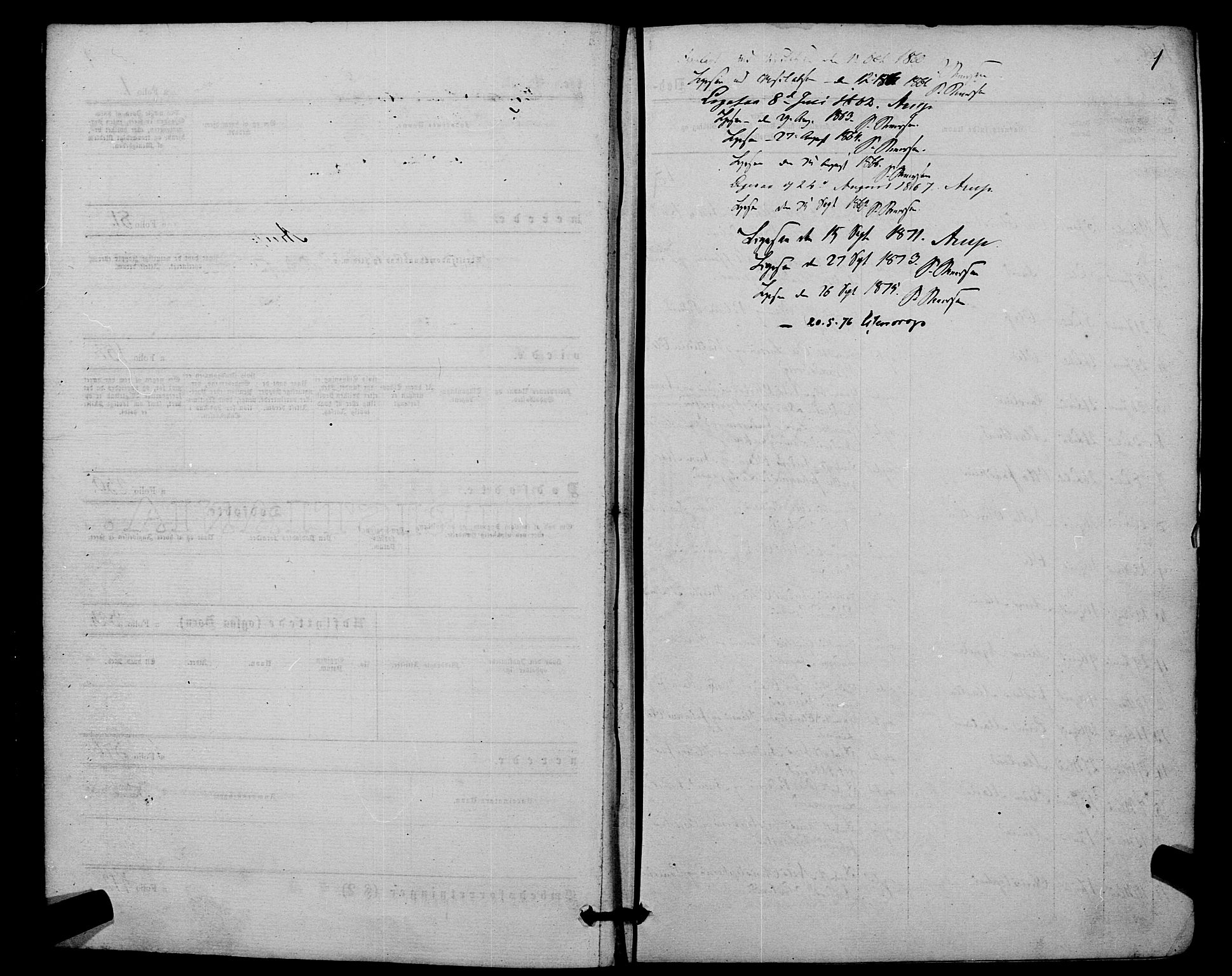 Hurdal prestekontor Kirkebøker, AV/SAO-A-10889/F/Fb/L0002: Parish register (official) no. II 2, 1860-1877, p. 1