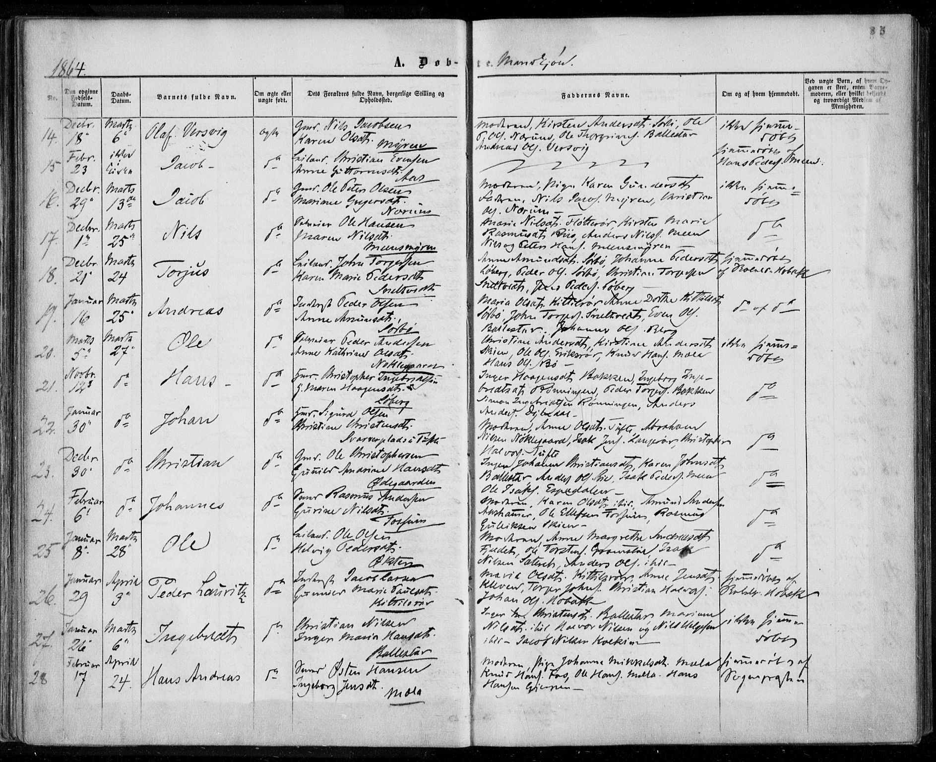 Gjerpen kirkebøker, SAKO/A-265/F/Fa/L0008a: Parish register (official) no. I 8A, 1857-1871, p. 35