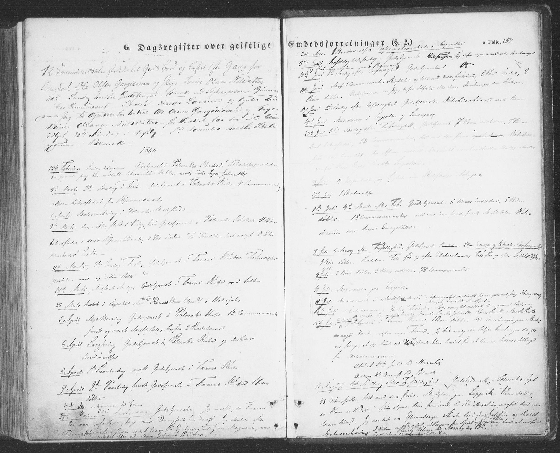 Tana sokneprestkontor, SATØ/S-1334/H/Ha/L0001kirke: Parish register (official) no. 1, 1846-1861, p. 357