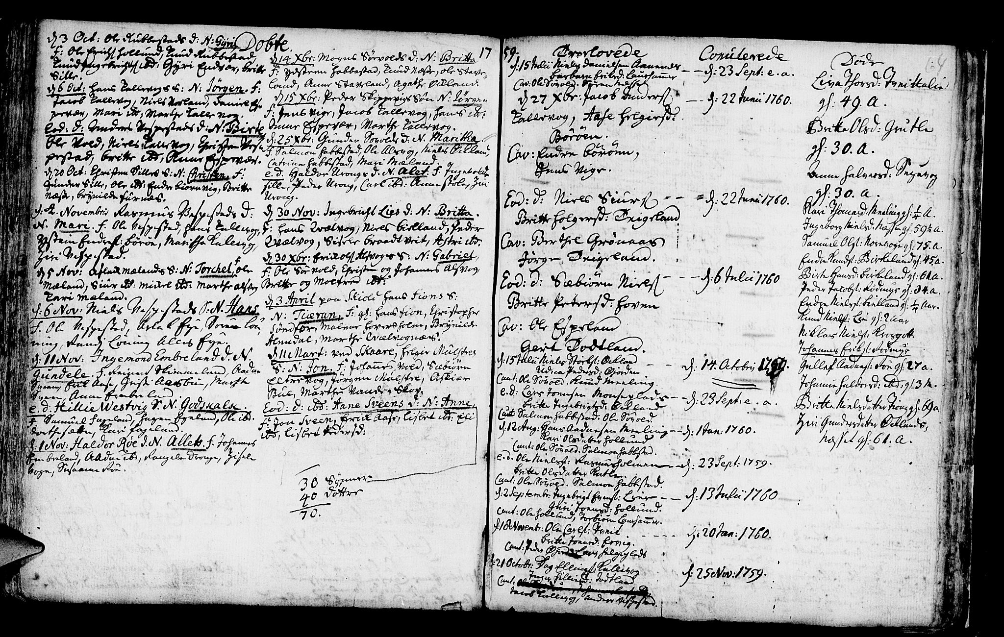 Finnås sokneprestembete, AV/SAB-A-99925/H/Ha/Haa/Haaa/L0002: Parish register (official) no. A 2, 1744-1764, p. 64