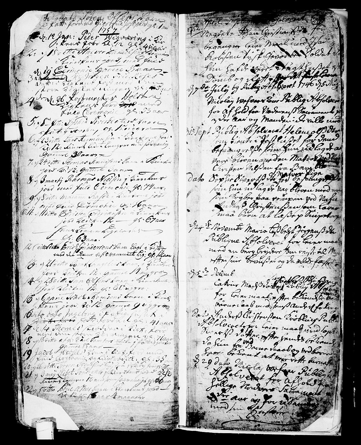 Skien kirkebøker, SAKO/A-302/F/Fa/L0002: Parish register (official) no. 2, 1716-1757, p. 241