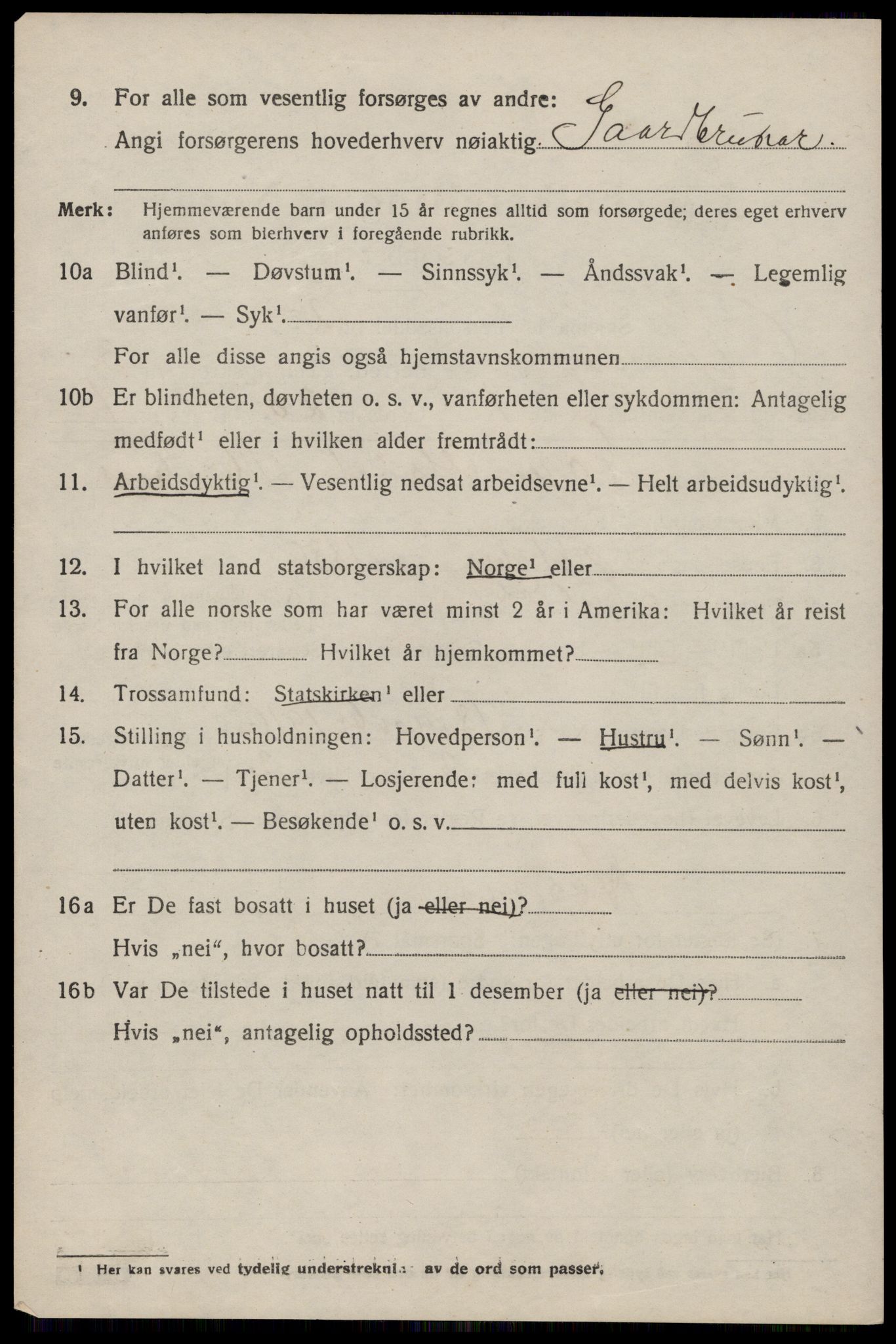 SAST, 1920 census for Finnøy, 1920, p. 2173