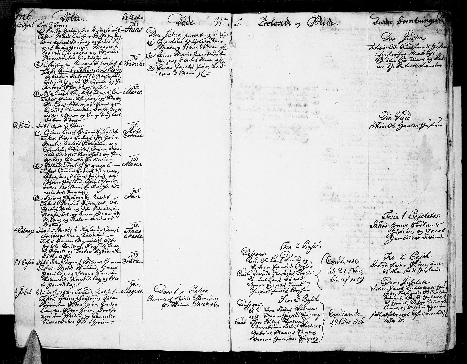 Lista sokneprestkontor, AV/SAK-1111-0027/F/Fa/L0002: Parish register (official) no. A 2 /1, 1726-1742, p. 10-11