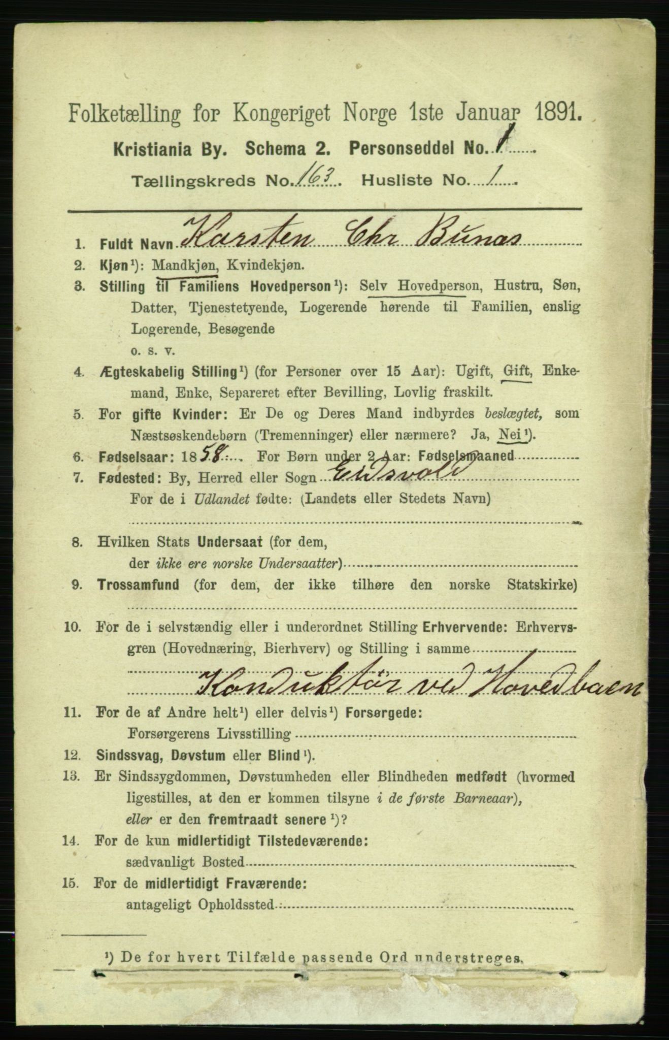 RA, 1891 census for 0301 Kristiania, 1891, p. 93489