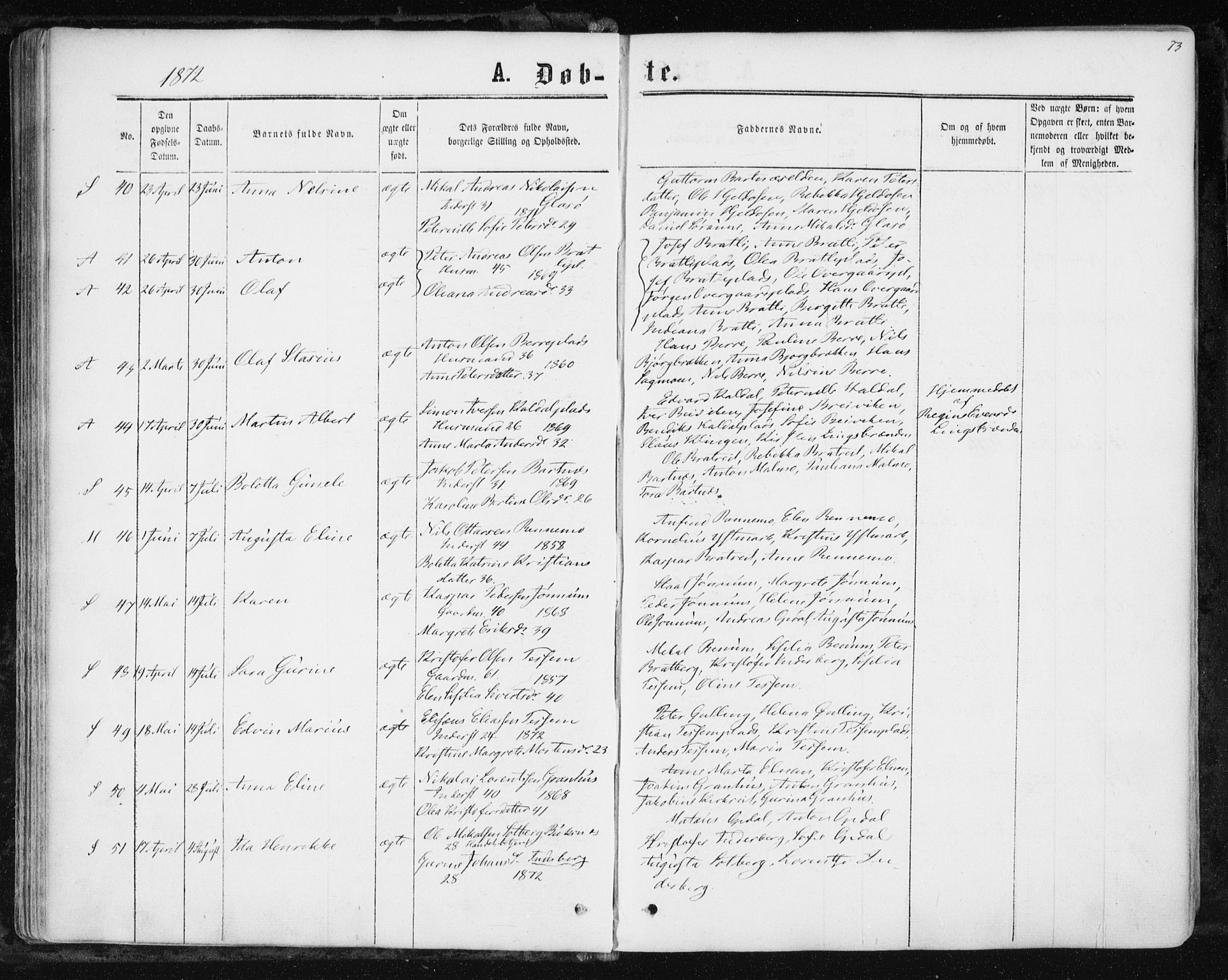 Ministerialprotokoller, klokkerbøker og fødselsregistre - Nord-Trøndelag, AV/SAT-A-1458/741/L0394: Parish register (official) no. 741A08, 1864-1877, p. 73