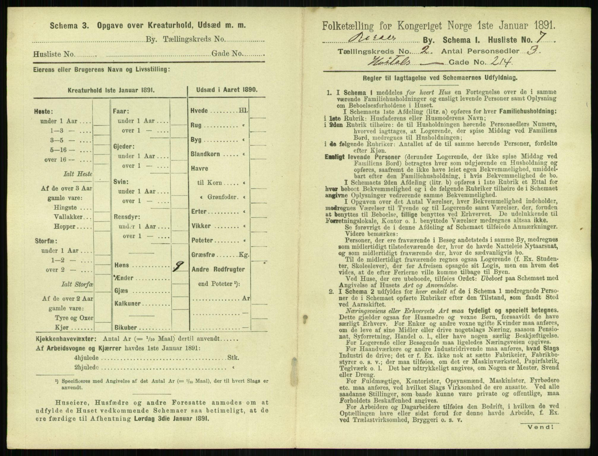 RA, 1891 census for 0901 Risør, 1891, p. 323