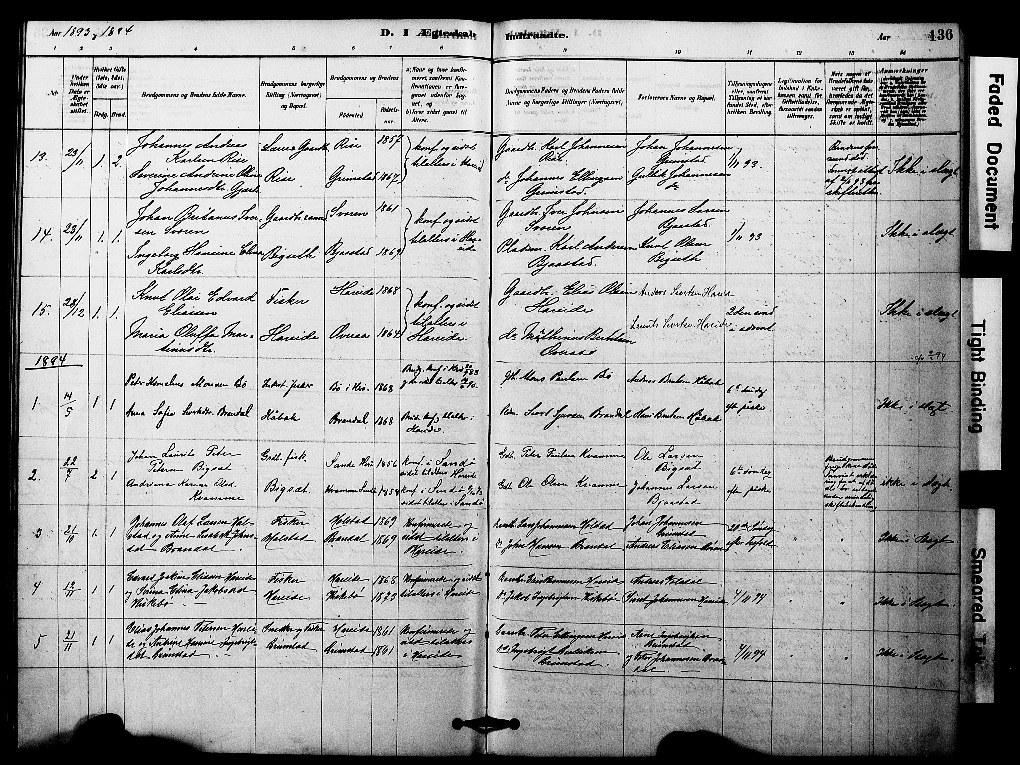 Ministerialprotokoller, klokkerbøker og fødselsregistre - Møre og Romsdal, SAT/A-1454/510/L0122: Parish register (official) no. 510A02, 1878-1897, p. 136