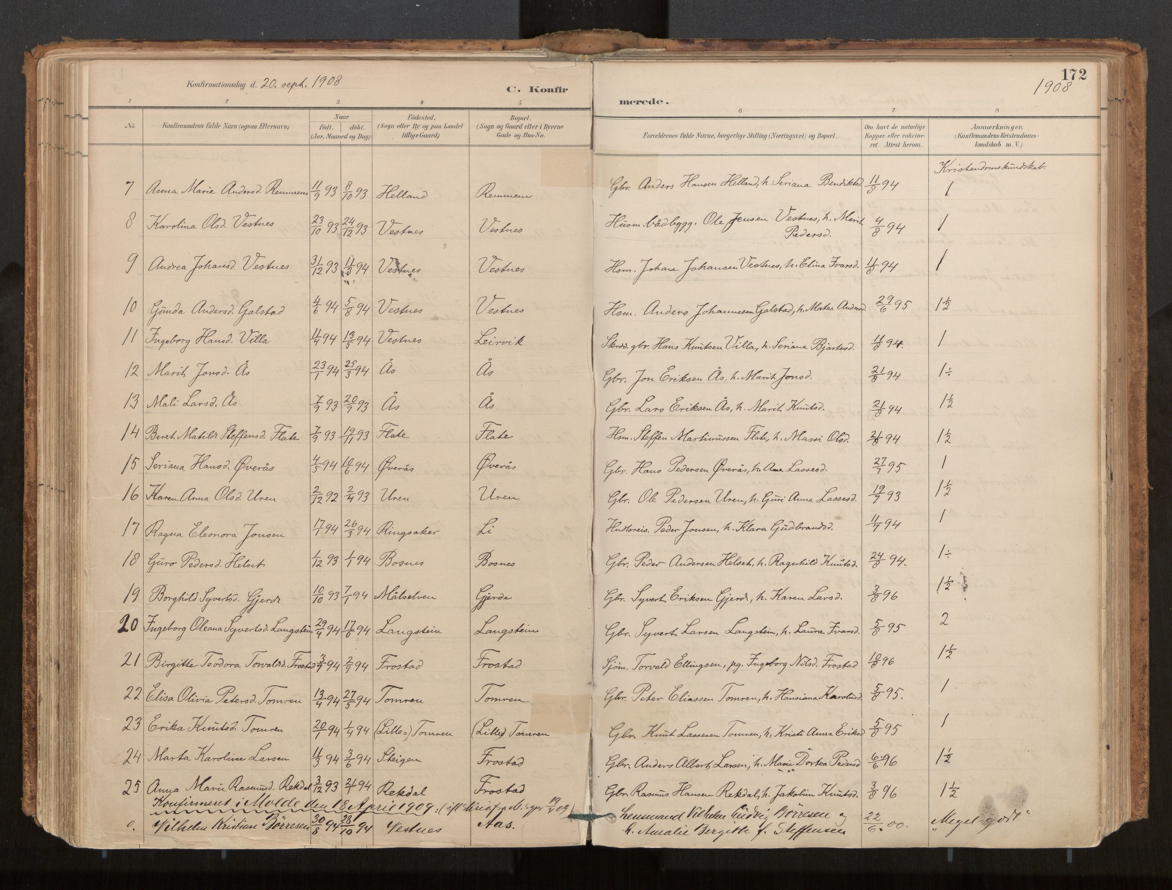 Ministerialprotokoller, klokkerbøker og fødselsregistre - Møre og Romsdal, AV/SAT-A-1454/539/L0531: Parish register (official) no. 539A04, 1887-1913, p. 172