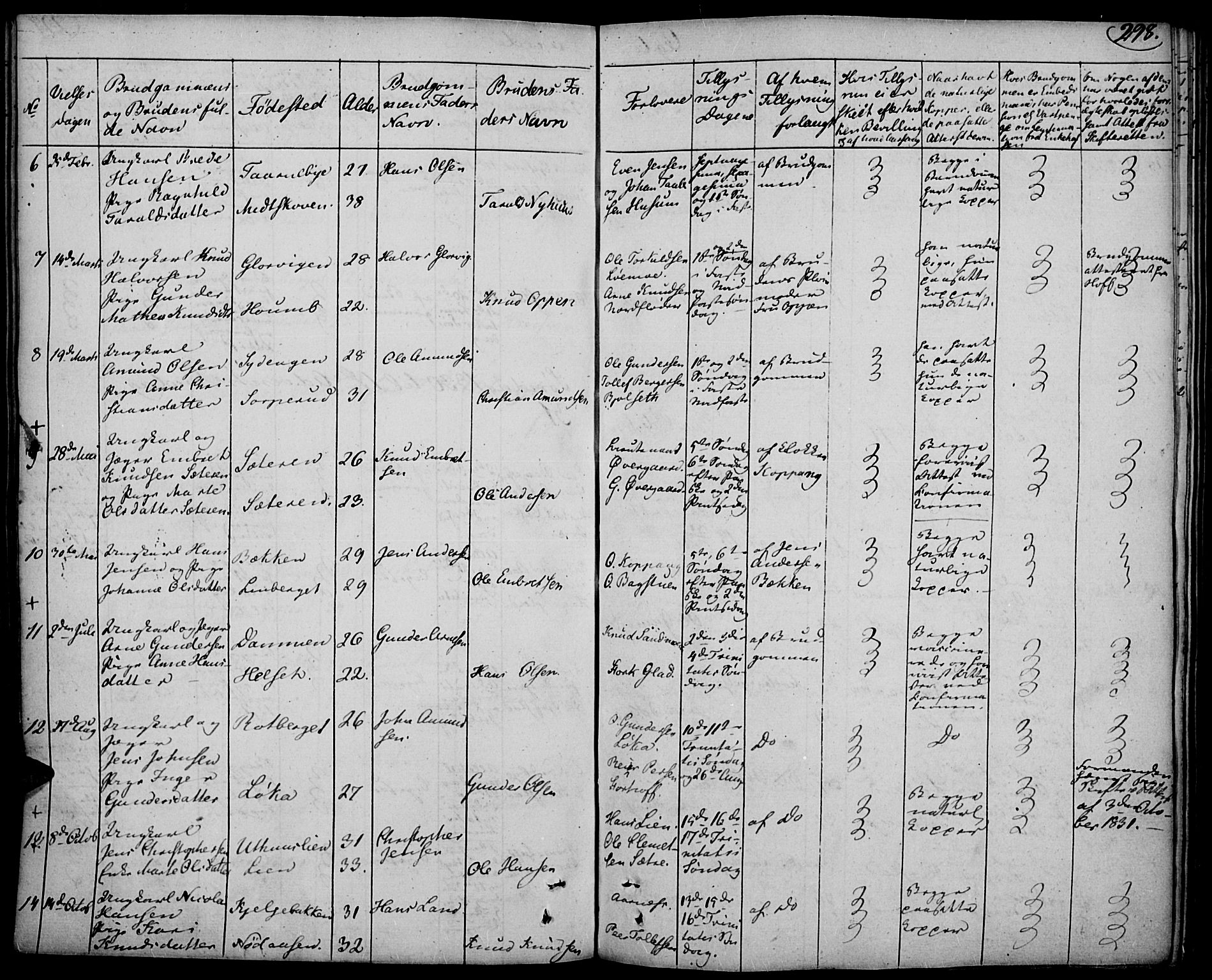 Elverum prestekontor, AV/SAH-PREST-044/H/Ha/Haa/L0008: Parish register (official) no. 8, 1830-1842, p. 298