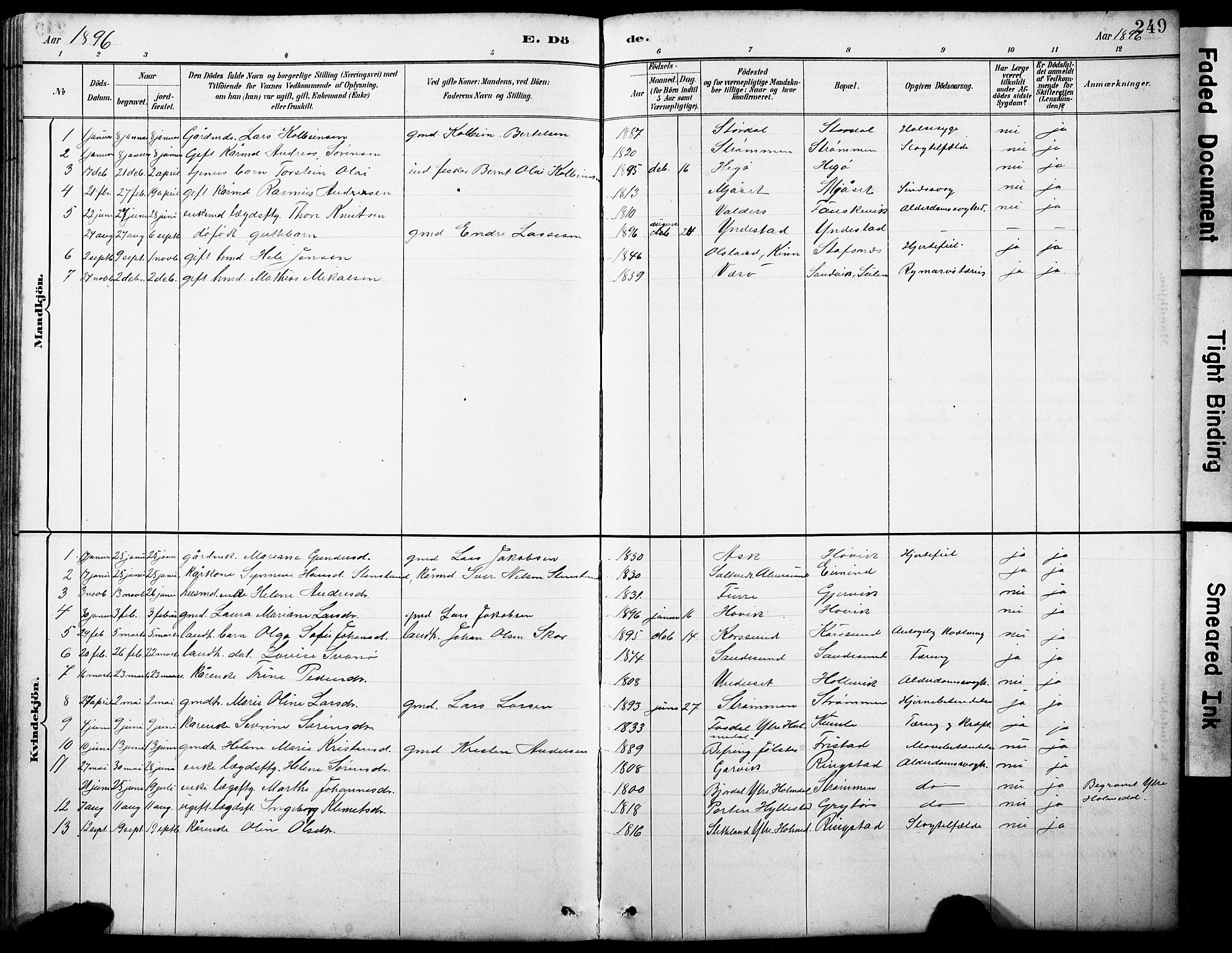 Askvoll sokneprestembete, SAB/A-79501/H/Hab/Haba/L0003: Parish register (copy) no. A 3, 1886-1928, p. 249