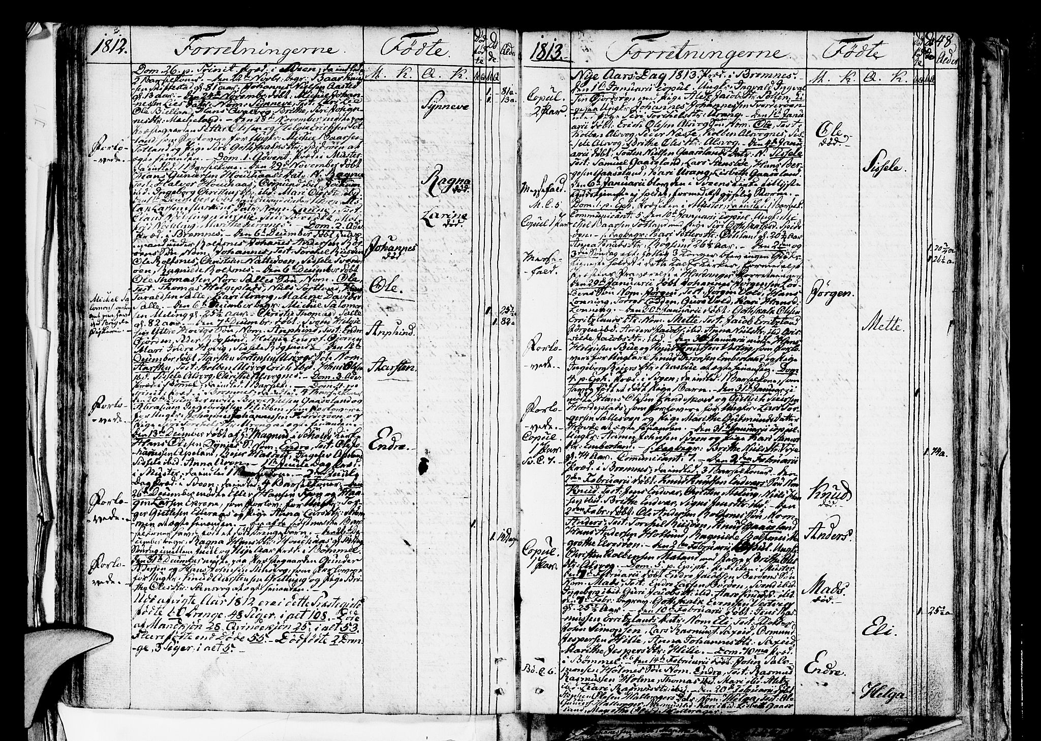 Finnås sokneprestembete, AV/SAB-A-99925/H/Ha/Haa/Haaa/L0004: Parish register (official) no. A 4, 1804-1830, p. 48