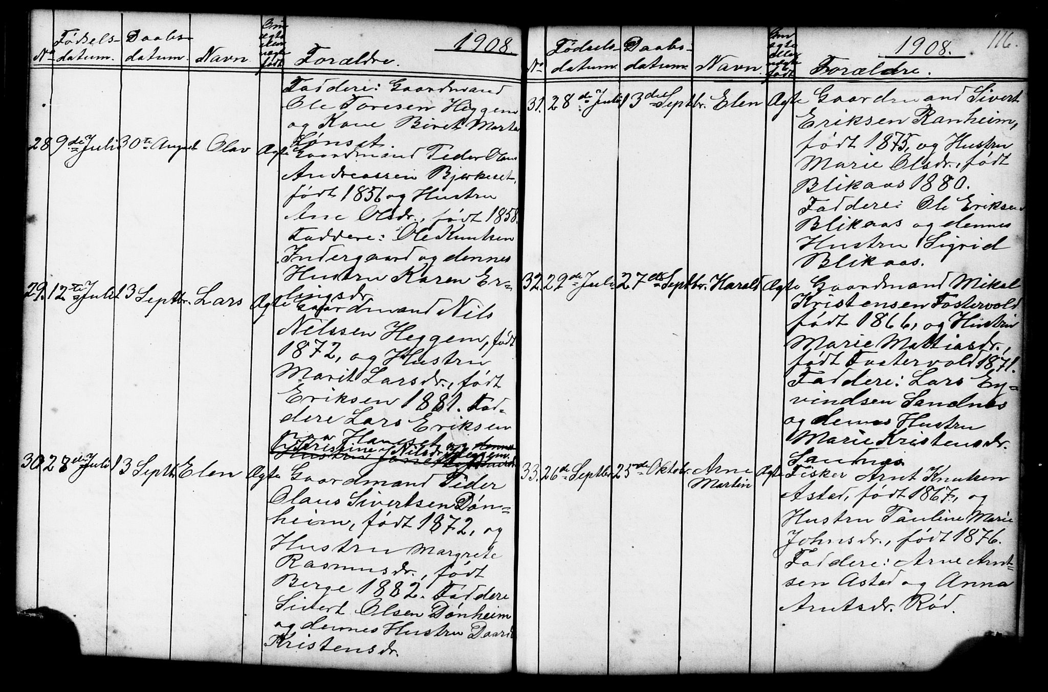 Ministerialprotokoller, klokkerbøker og fødselsregistre - Møre og Romsdal, AV/SAT-A-1454/584/L0969: Parish register (copy) no. 584C02, 1877-1911, p. 116