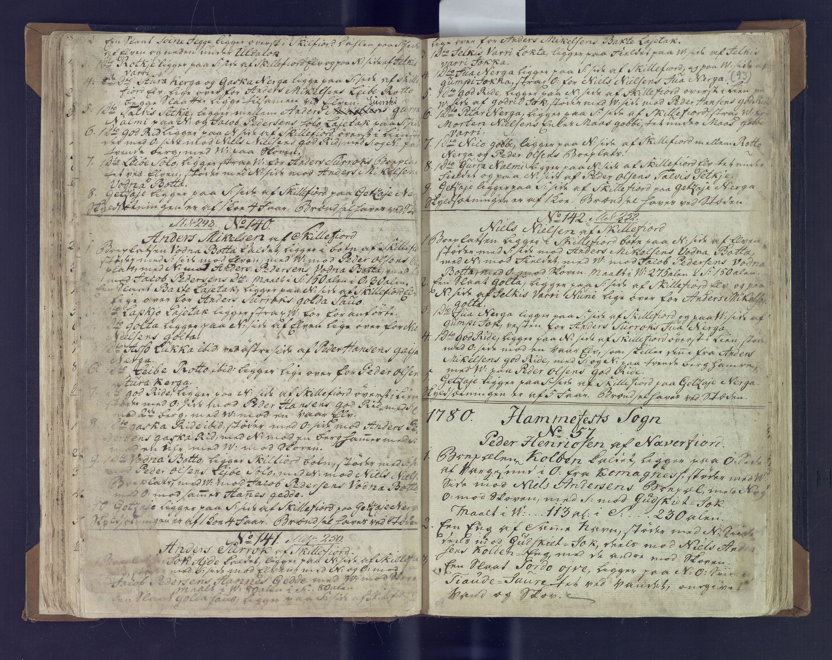 Fylkesmannen i Finnmark, SATØ/S-1120/1Coa/L2882: Landmålerprotokoll (i nærmagasinet/skannet), 1776-1845, p. 50