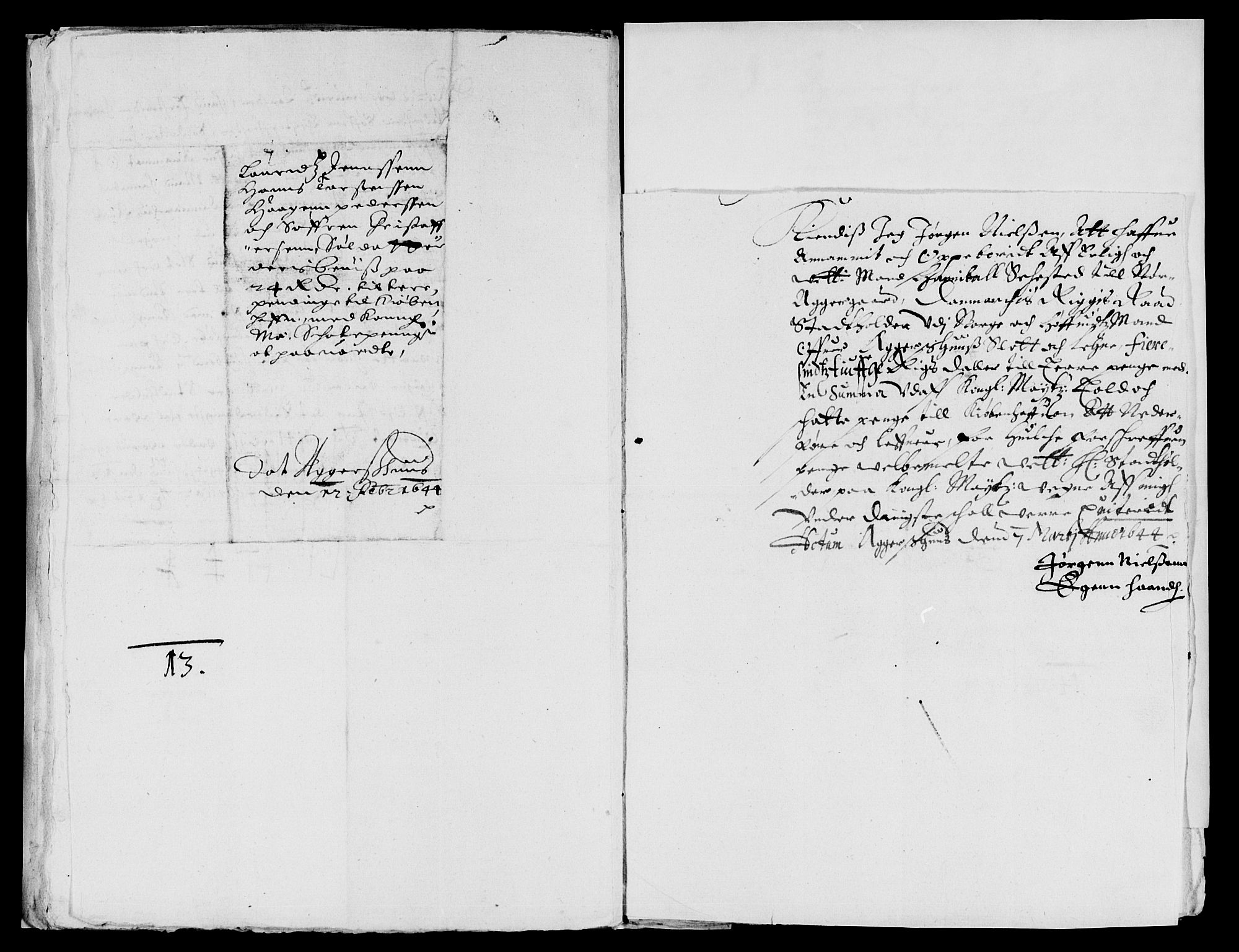 Rentekammeret inntil 1814, Reviderte regnskaper, Lensregnskaper, AV/RA-EA-5023/R/Rb/Rba/L0173: Akershus len, 1643-1644