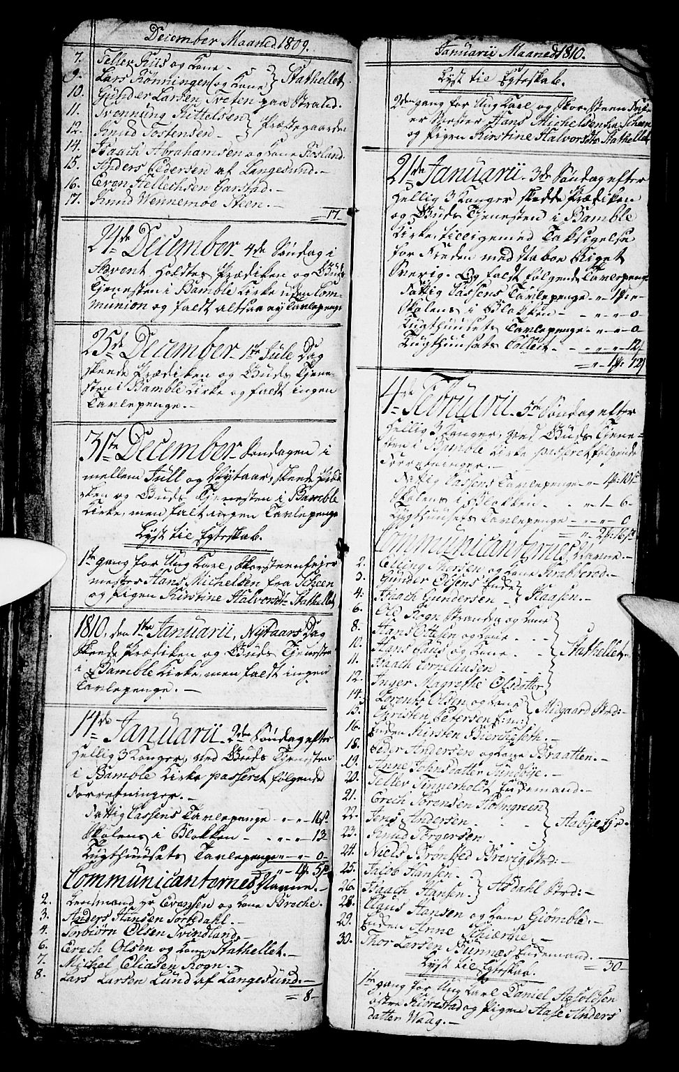 Bamble kirkebøker, AV/SAKO-A-253/G/Ga/L0004: Parish register (copy) no. I 4, 1808-1814