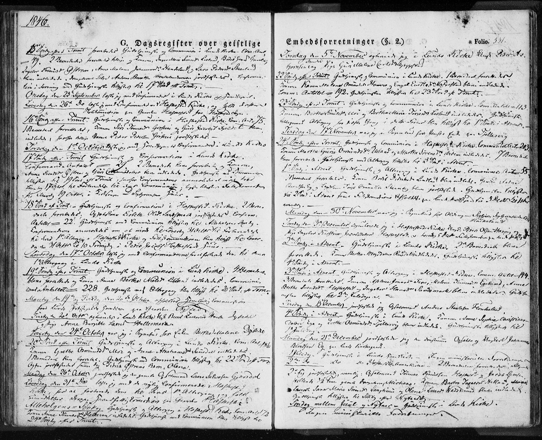 Lund sokneprestkontor, SAST/A-101809/S06/L0008: Parish register (official) no. A 7.2, 1833-1854, p. 531