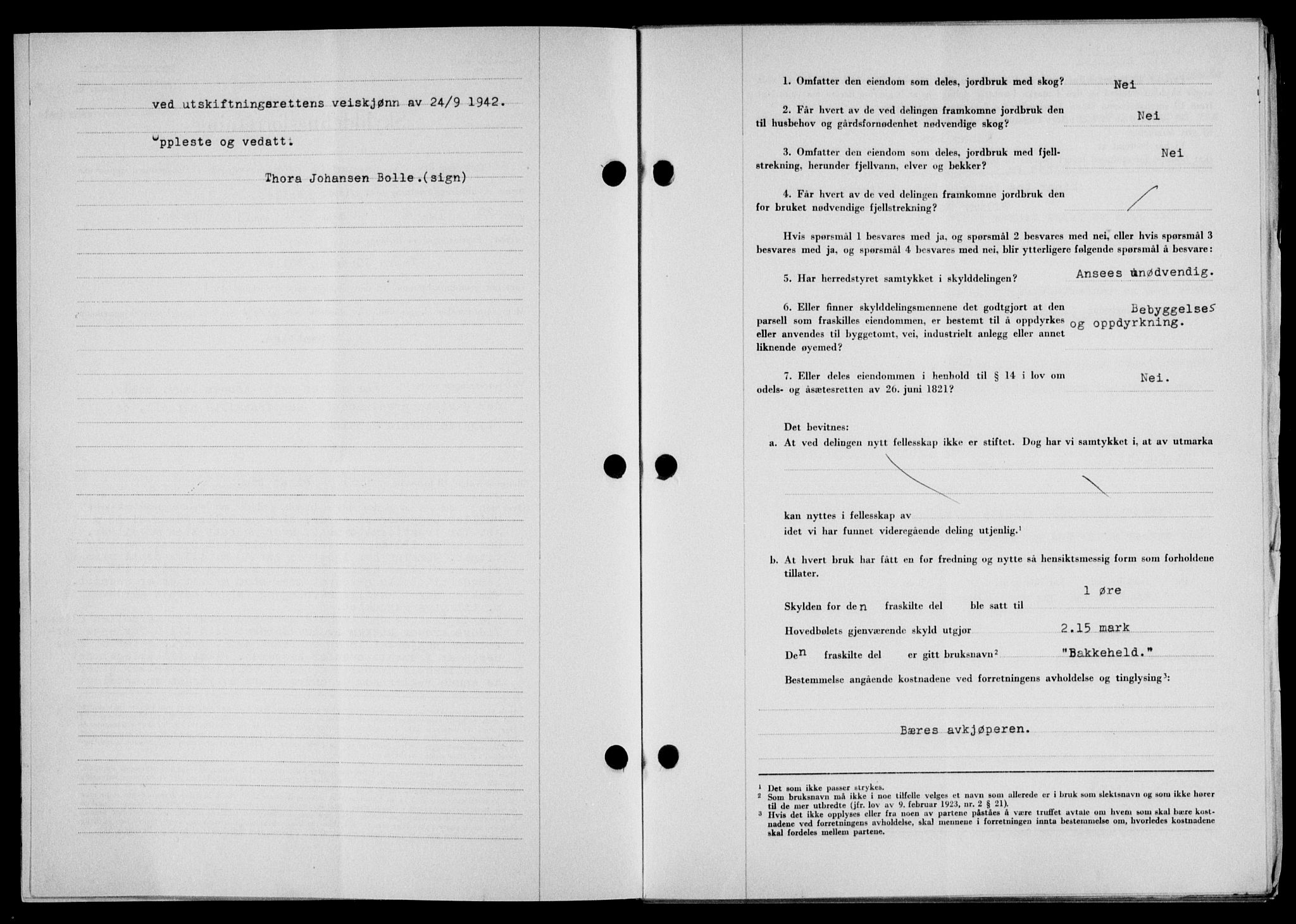 Lofoten sorenskriveri, AV/SAT-A-0017/1/2/2C/L0015a: Mortgage book no. 15a, 1946-1947, Diary no: : 299/1947