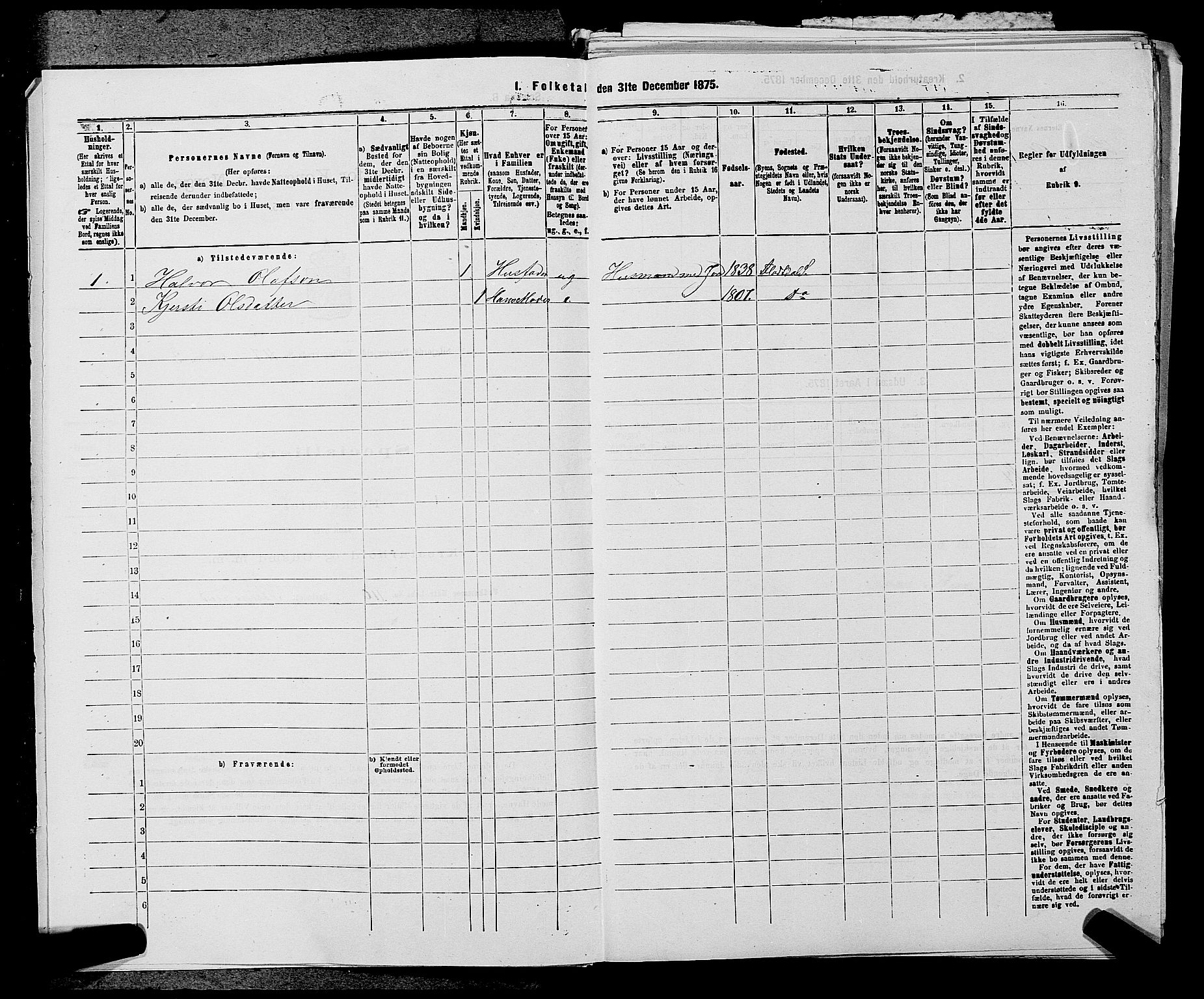 SAKO, 1875 census for 0828P Seljord, 1875, p. 823