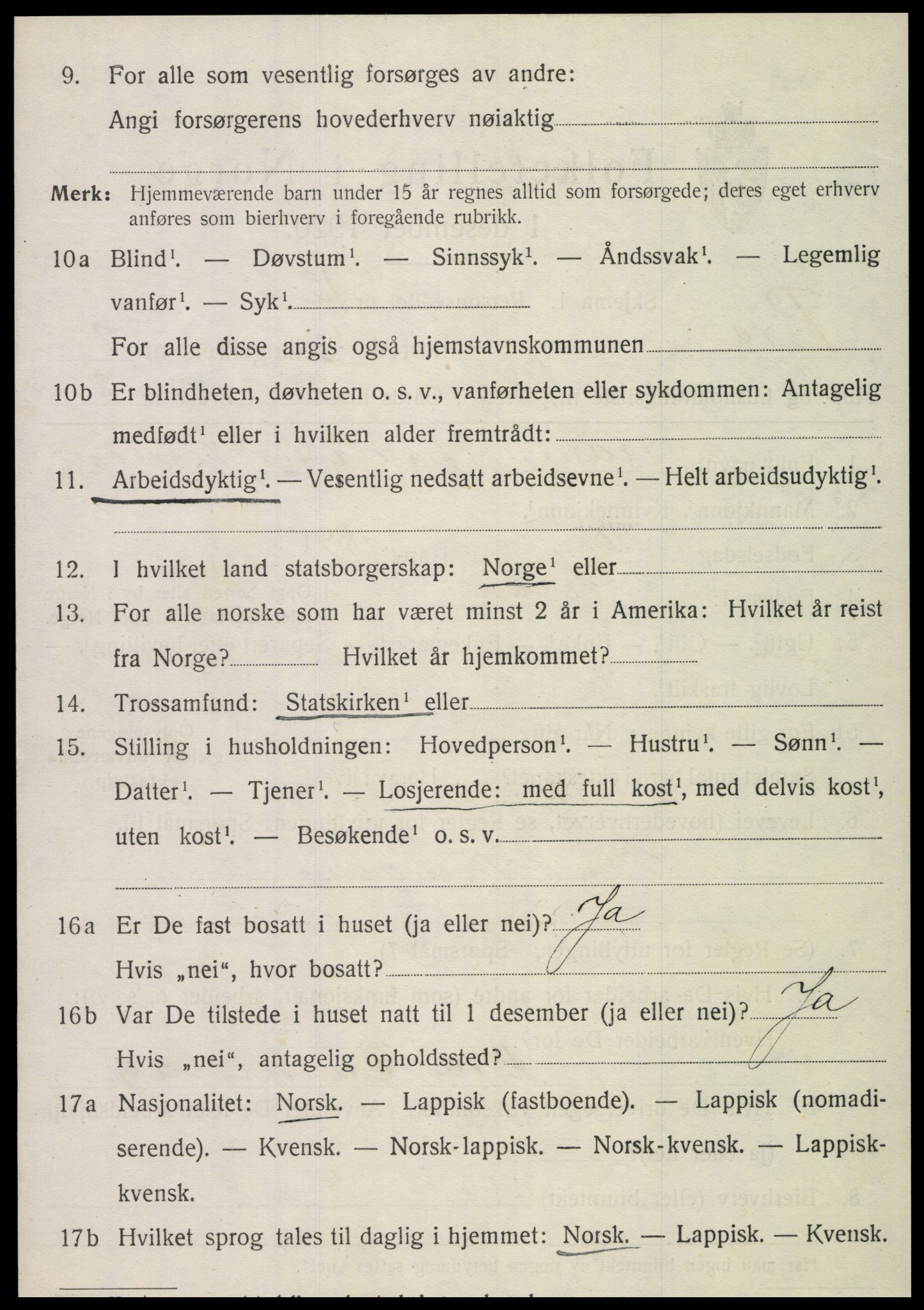 SAT, 1920 census for Røra, 1920, p. 1470