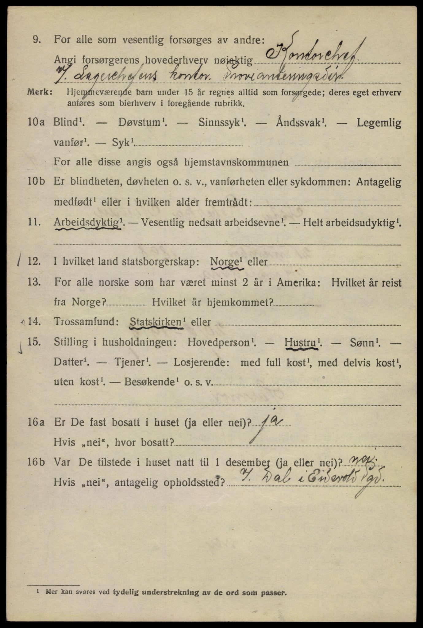 SAO, 1920 census for Kristiania, 1920, p. 512094