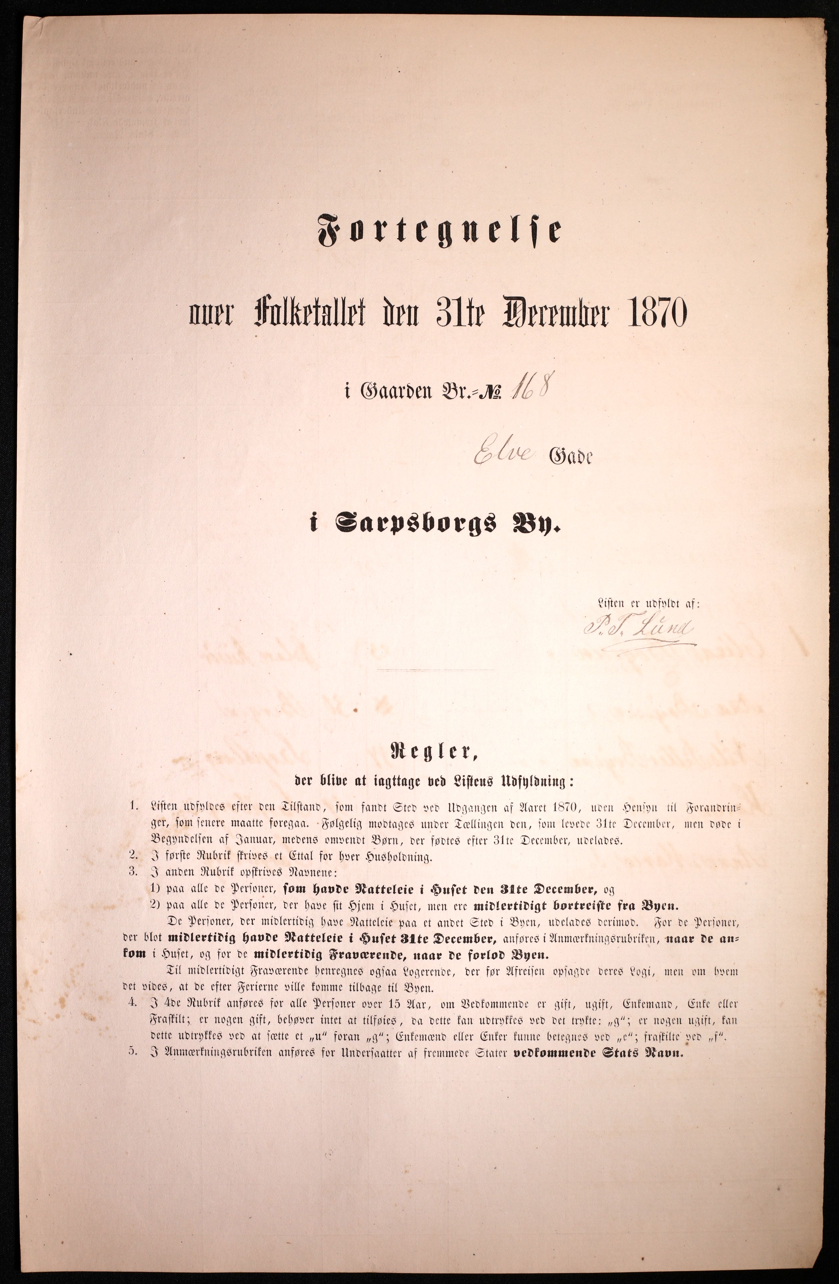 RA, 1870 census for 0102 Sarpsborg, 1870, p. 557