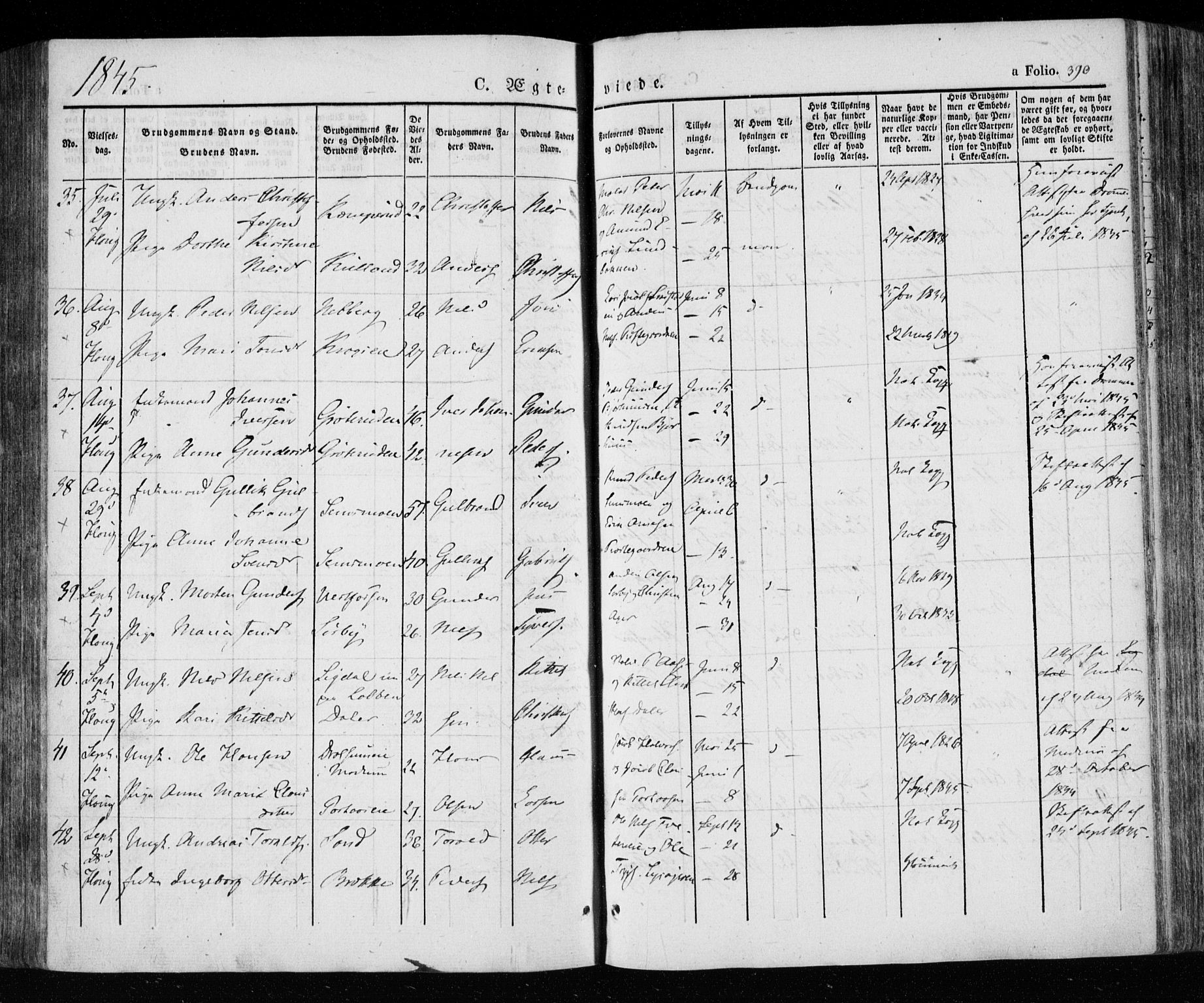 Eiker kirkebøker, AV/SAKO-A-4/F/Fa/L0013a: Parish register (official) no. I 13A, 1832-1845, p. 390