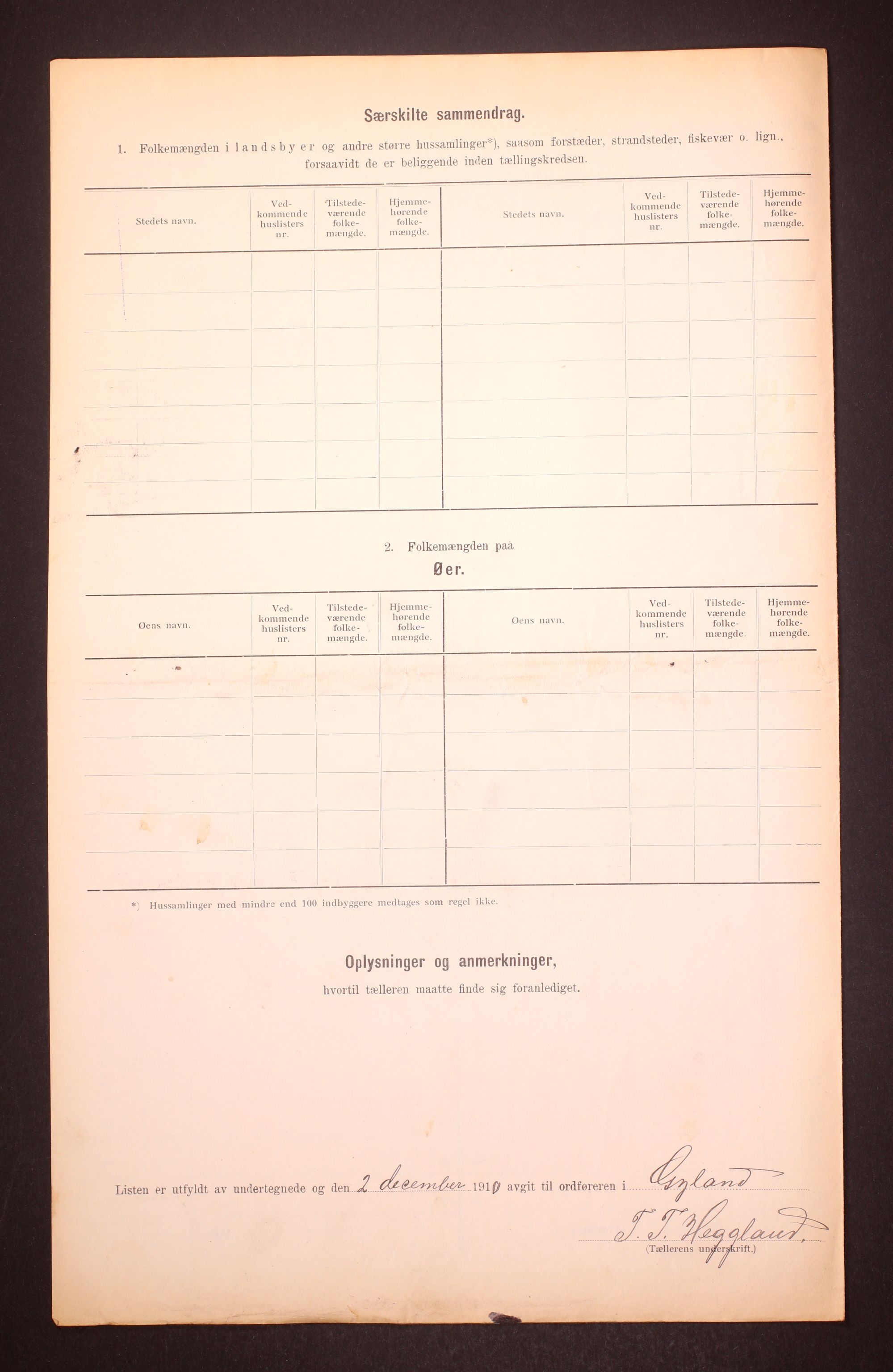 RA, 1910 census for Gyland, 1910, p. 8