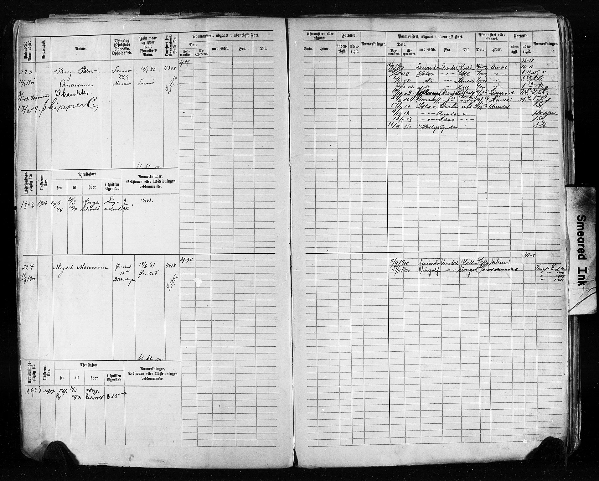 Arendal mønstringskrets, AV/SAK-2031-0012/F/Fb/L0020: Hovedrulle A nr 217-968, S-18, 1900-1910, p. 6